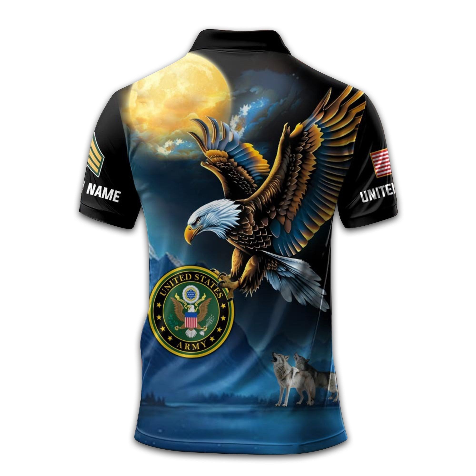 Unique Custom Name, Rank, US Army Polo Shirt VPVC209701, Gifts For Army Veteran, Gifts For Dad, For Husband, Best Gifts On Father's Day, Independence Day, Veterans Day.