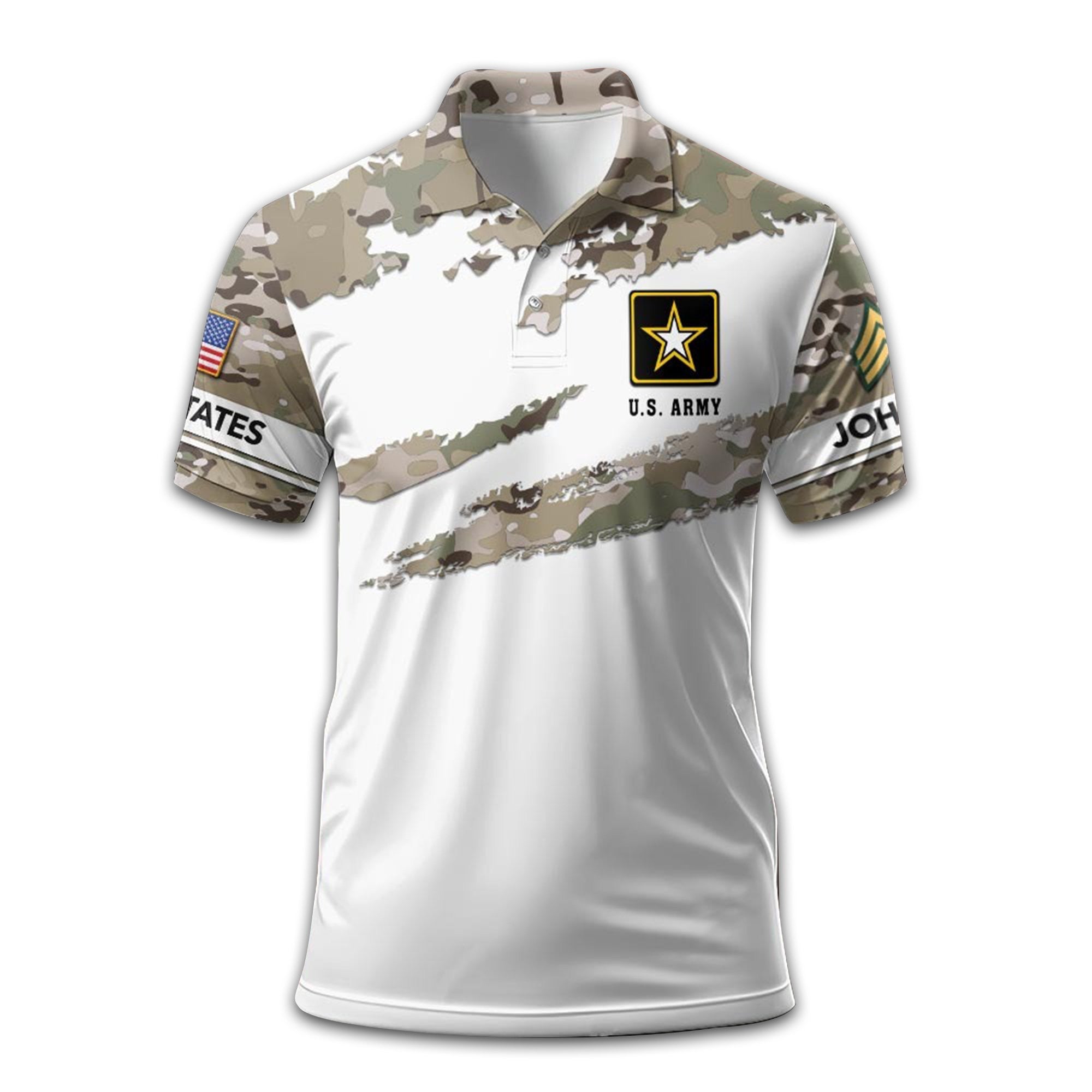Premium Custom US Army Polo Shirt VPVC209801, Gifts For Army Veteran, Best Gifts On Father's Day, Armed Forces Day, Independence Day, Veterans Day.
