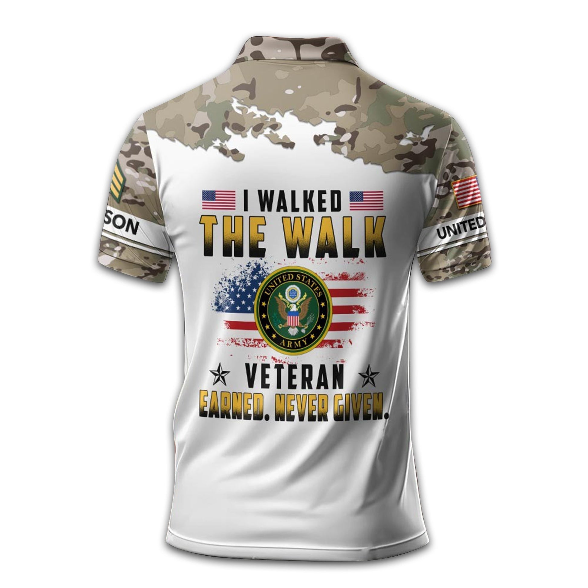 Premium Custom US Army Polo Shirt VPVC209801, Gifts For Army Veteran, Best Gifts On Father's Day, Armed Forces Day, Independence Day, Veterans Day.