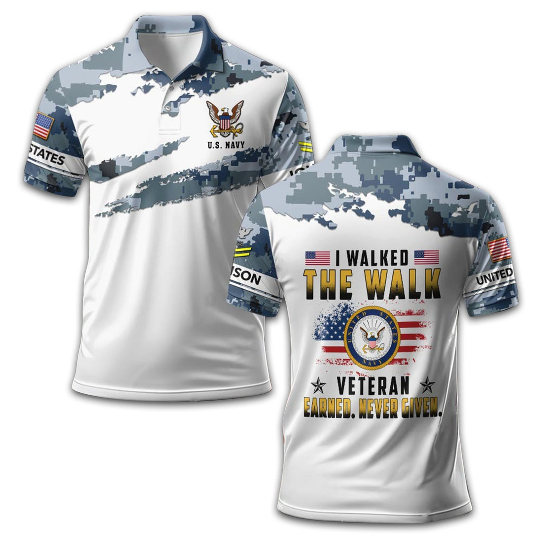 Premium Custom US Navy Polo Shirt VPVC209802, Gifts For Navy Veteran, Best Gifts On Father's Day, Armed Forces Day, Independence Day, Veterans Day.
