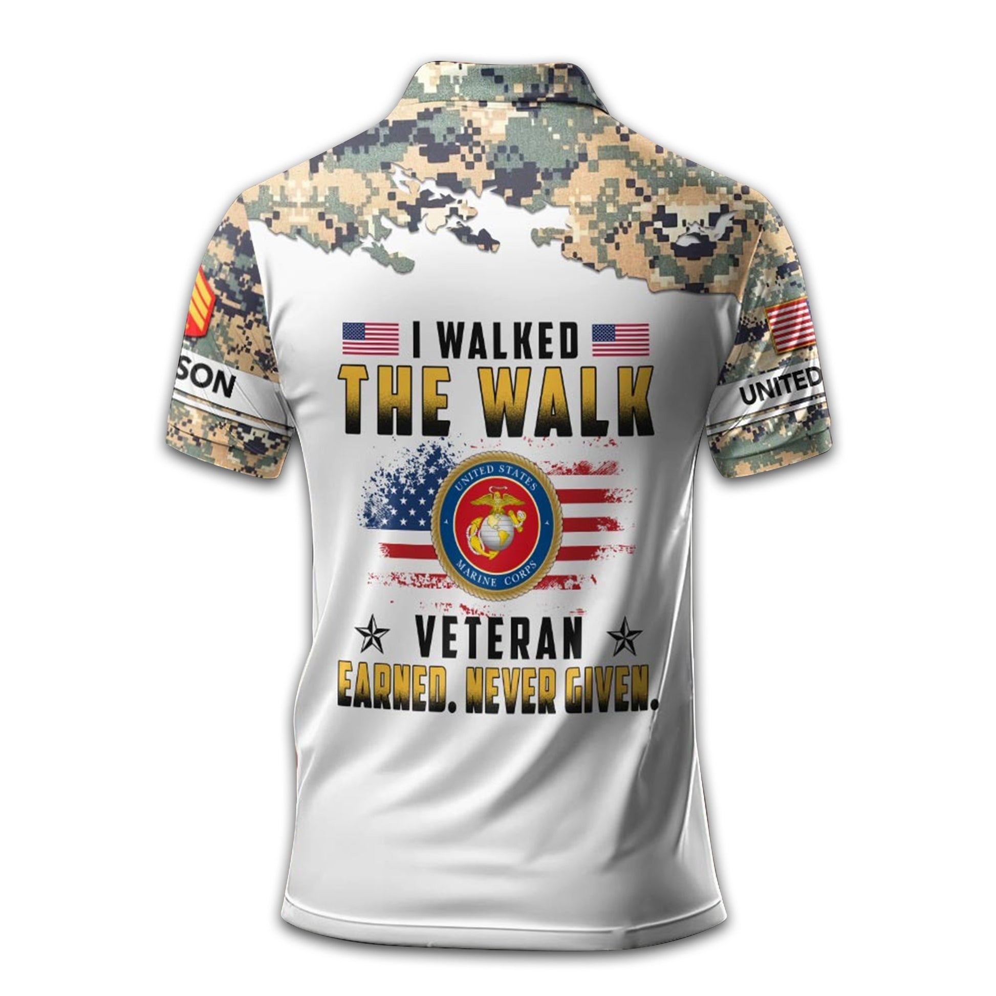Premium Custom USMC Polo Shirt VPVC209803, Gifts For Marine Veteran, Best Gifts On Father's Day, Armed Forces Day, Independence Day, Veterans Day.