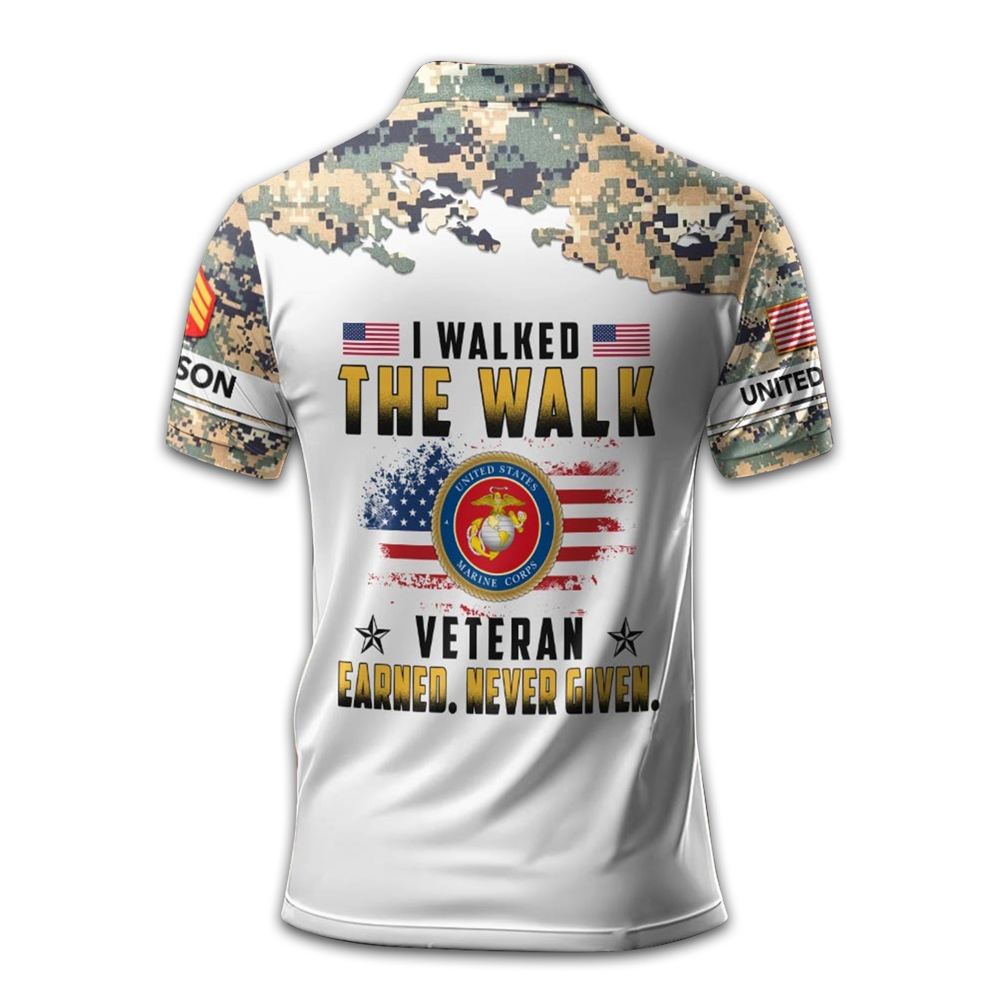 Premium Custom USMC Polo Shirt VPVC209803, Gifts For Marine Veteran, Best Gifts On Father's Day, Armed Forces Day, Independence Day, Veterans Day.