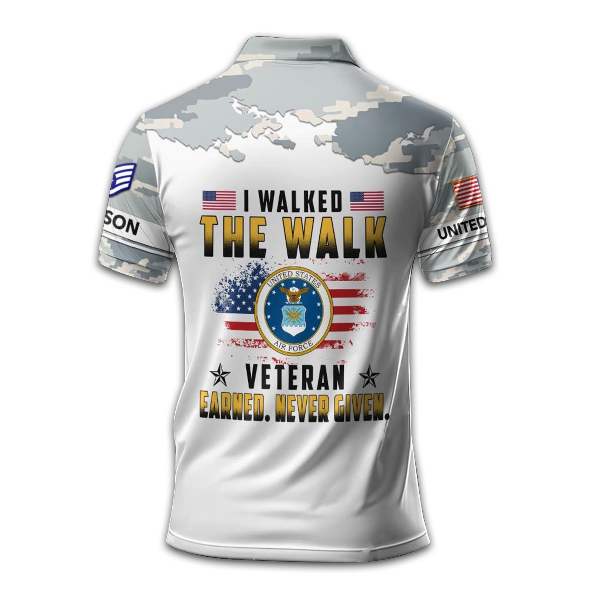 Premium Custom USAF Polo Shirt VPVC209804, Gifts For Air Force Veteran, Best Gifts On Father's Day, Armed Forces Day, Independence Day, Veterans Day.