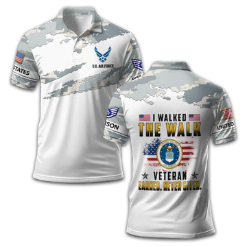 Premium Custom USAF Polo Shirt VPVC209804, Gifts For Air Force Veteran, Best Gifts On Father's Day, Armed Forces Day, Independence Day, Veterans Day.