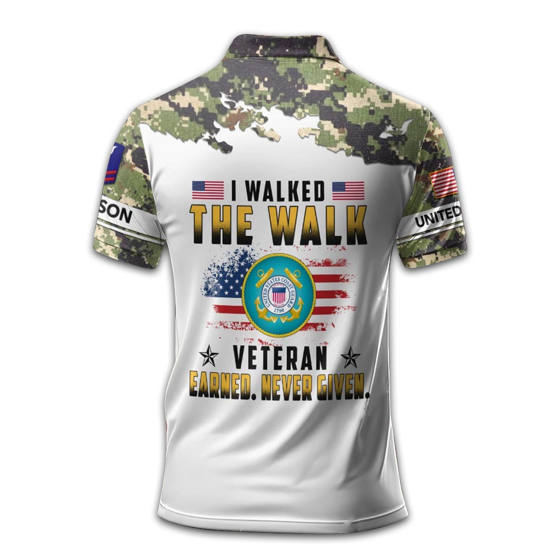 Premium Custom USCG Polo Shirt VPVC209805, Gifts For Coast Guard Veteran, Best Gifts On Father's Day, Armed Forces Day, Independence Day, Veterans Day.