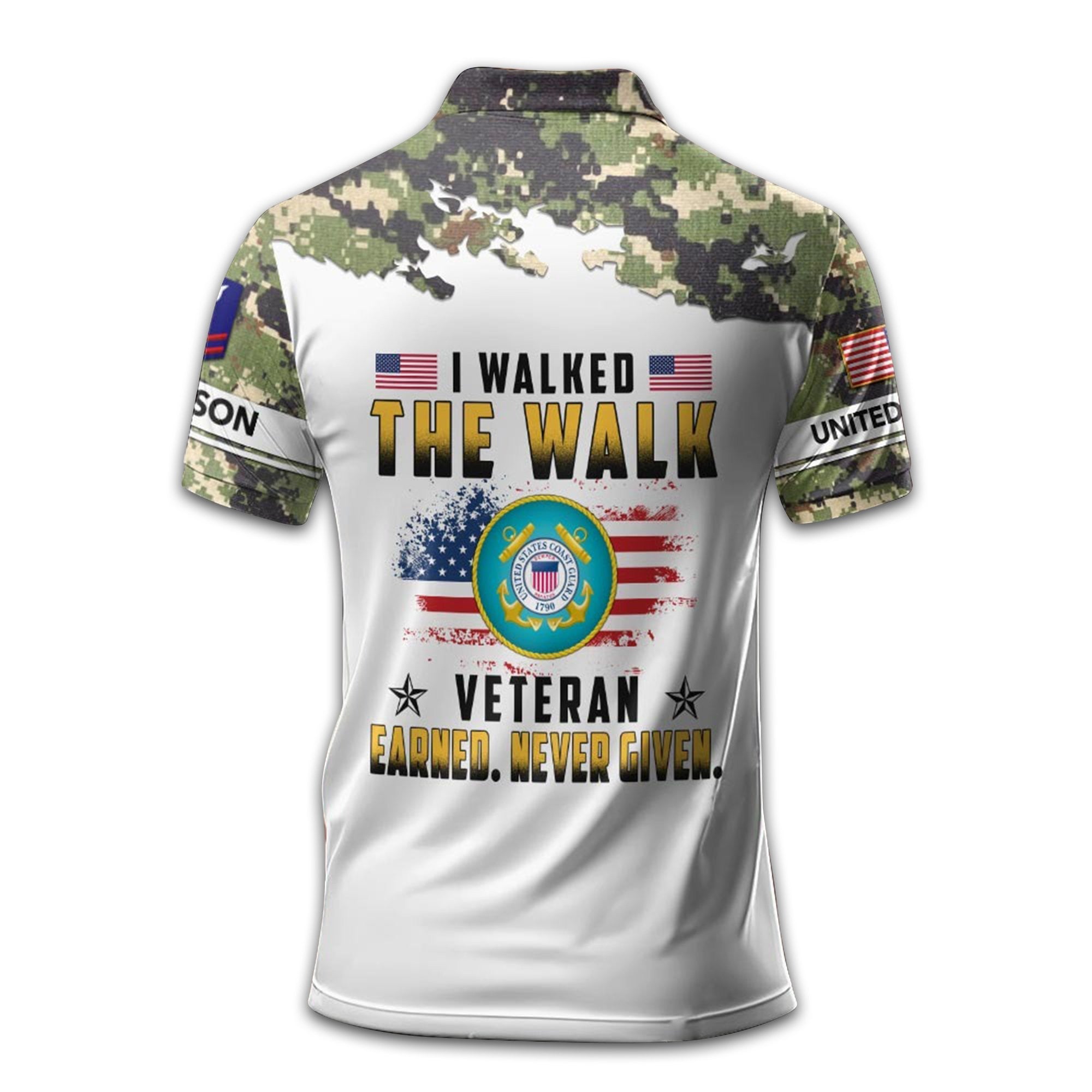 Premium Custom USCG Polo Shirt VPVC209805, Gifts For Coast Guard Veteran, Best Gifts On Father's Day, Armed Forces Day, Independence Day, Veterans Day.