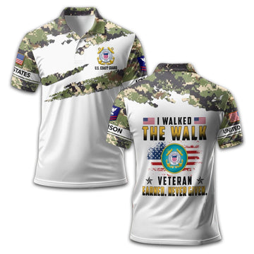 Premium Custom USCG Polo Shirt VPVC209805, Gifts For Coast Guard Veteran, Best Gifts On Father's Day, Armed Forces Day, Independence Day, Veterans Day.