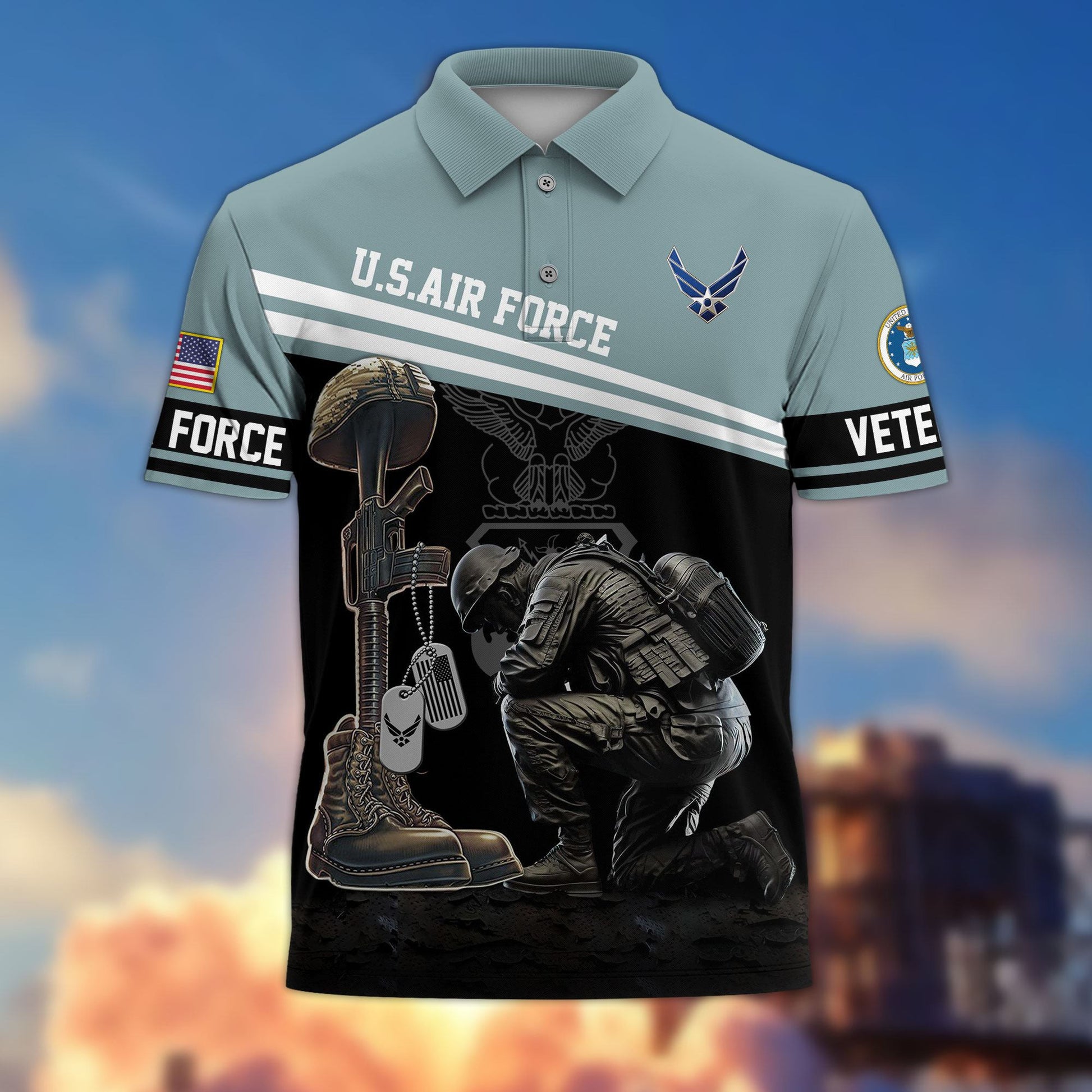 Premium US Veterans Polo Shirt BPHN240212, Gifts For US Veterans, Gifts On Father's Day, Independence Day, Armed Forces Day, Veterans Day.