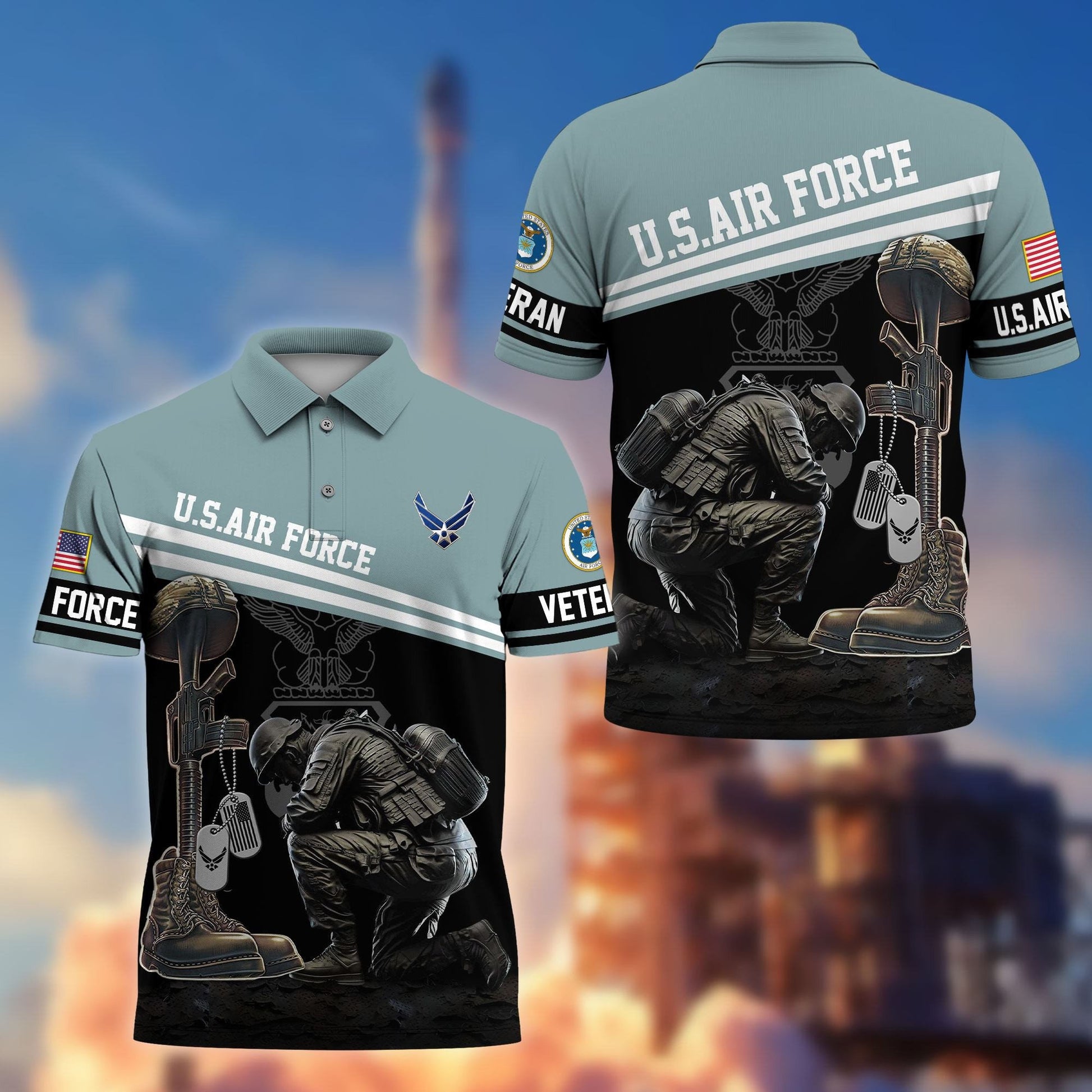 Premium US Veterans Polo Shirt BPHN240212, Gifts For US Veterans, Gifts On Father's Day, Independence Day, Armed Forces Day, Veterans Day.