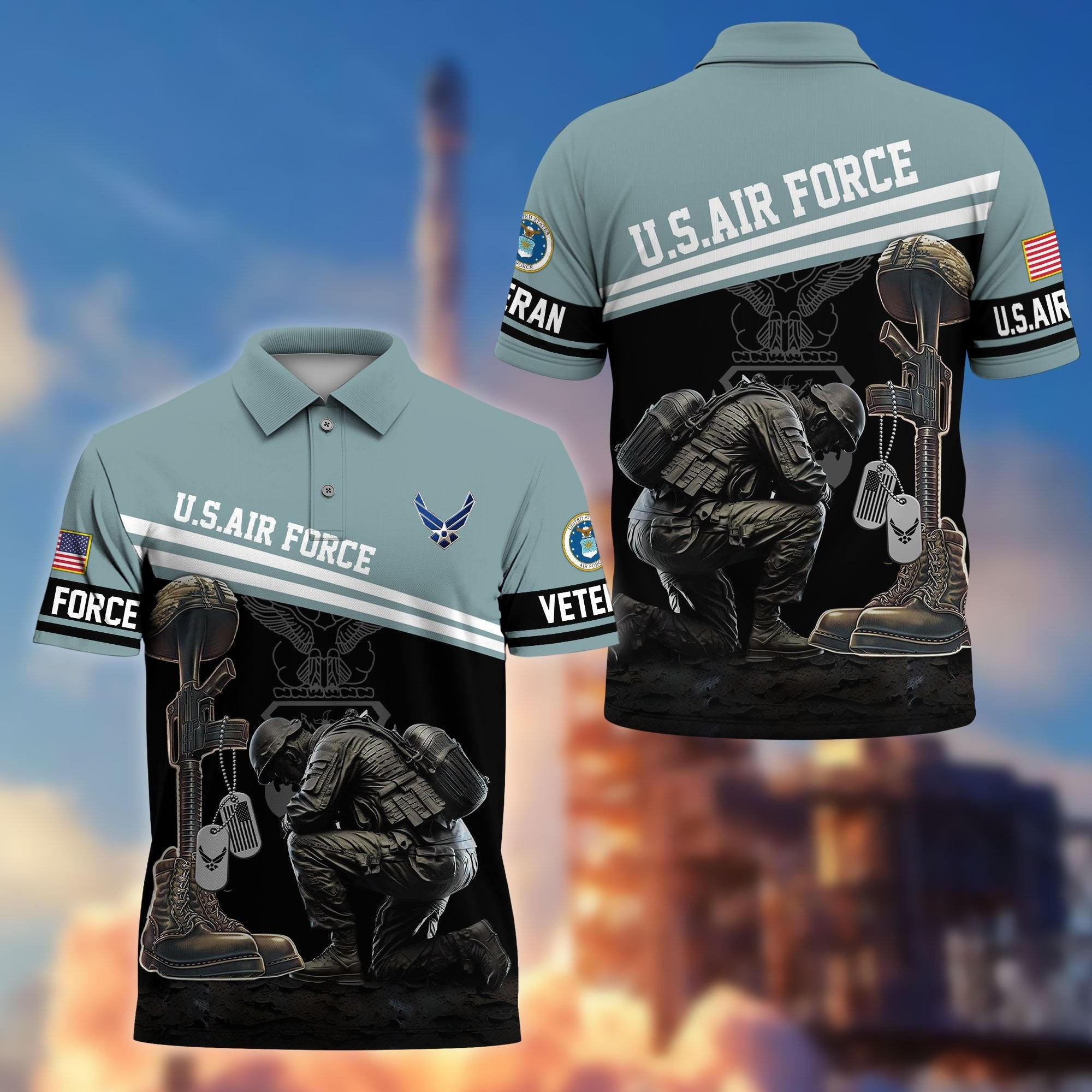 Premium US Veterans Polo Shirt BPHN240212, Gifts For US Veterans, Gifts On Father's Day, Independence Day, Armed Forces Day, Veterans Day.