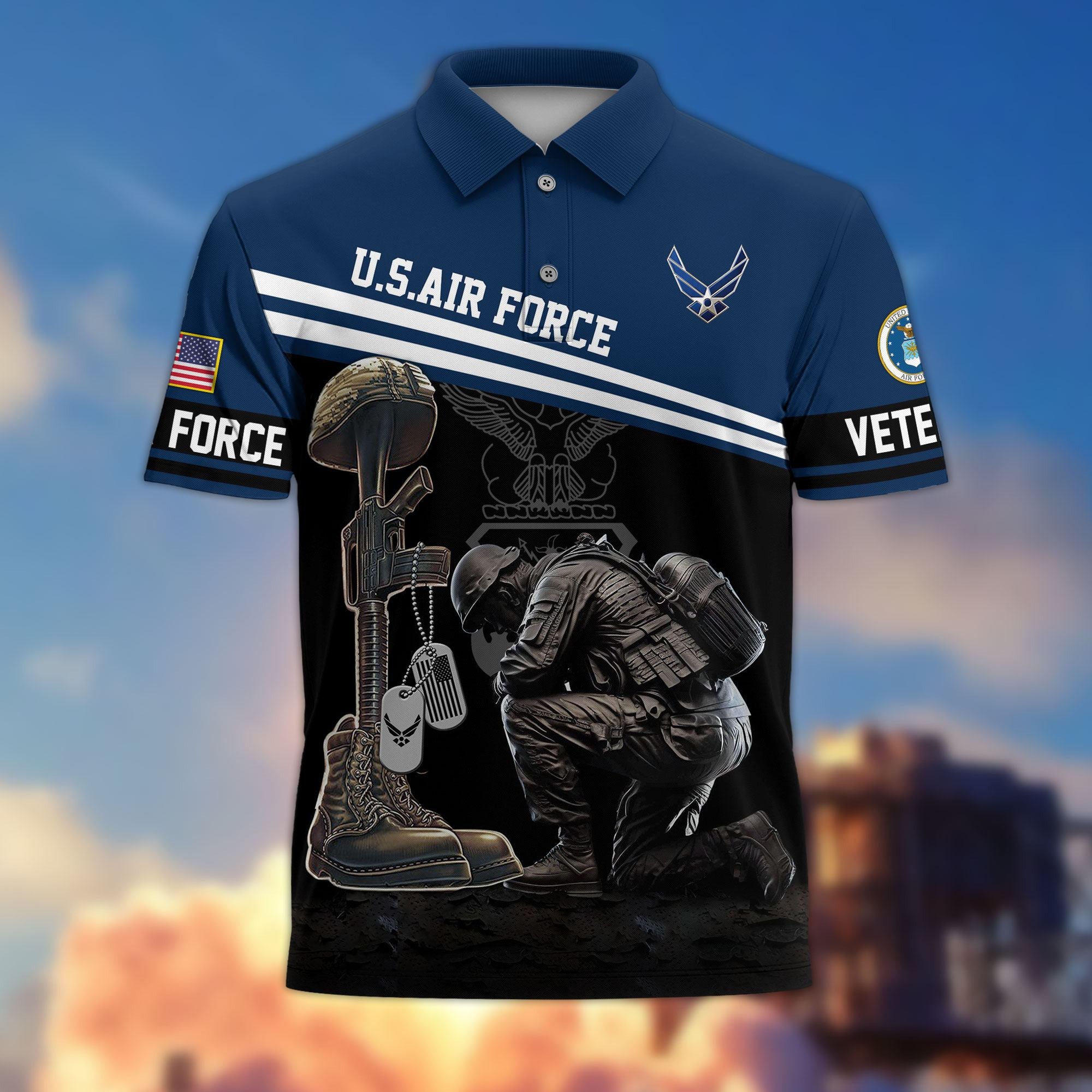 Premium US Veterans Polo Shirt BPHN240212, Gifts For US Veterans, Gifts On Father's Day, Independence Day, Armed Forces Day, Veterans Day.