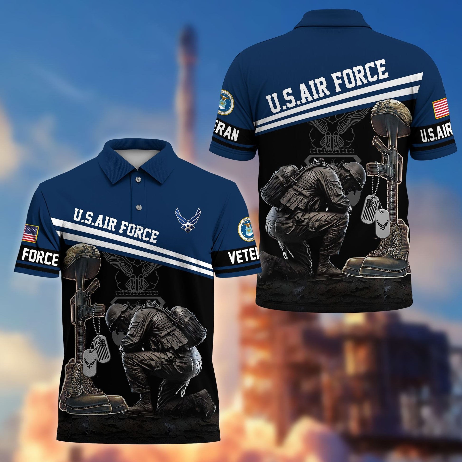 Premium US Veterans Polo Shirt BPHN240212, Gifts For US Veterans, Gifts On Father's Day, Independence Day, Armed Forces Day, Veterans Day.