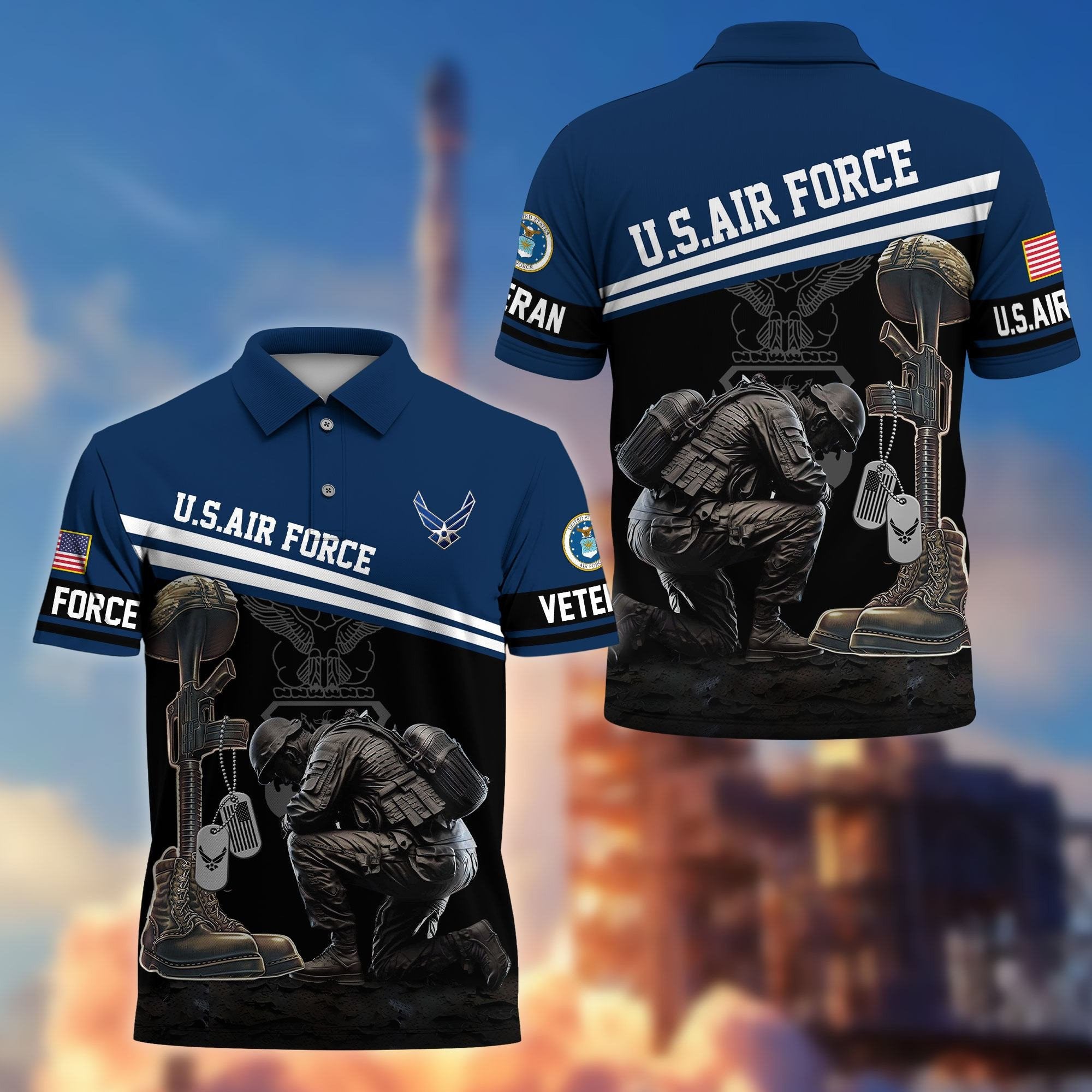 Premium US Veterans Polo Shirt BPHN240212, Gifts For US Veterans, Gifts On Father's Day, Independence Day, Armed Forces Day, Veterans Day.