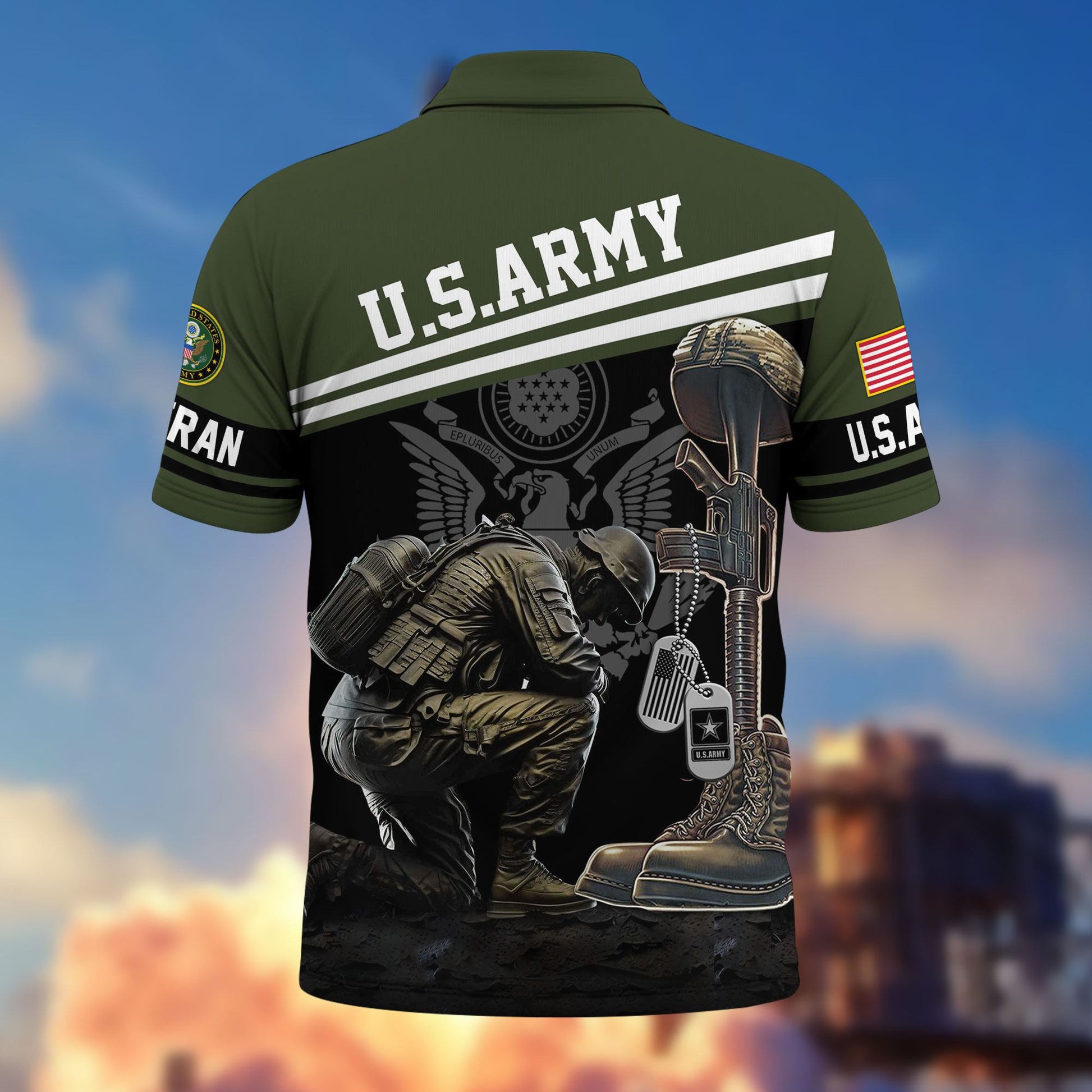 Premium US Veterans Polo Shirt BPHN240212, Gifts For US Veterans, Gifts On Father's Day, Independence Day, Armed Forces Day, Veterans Day.