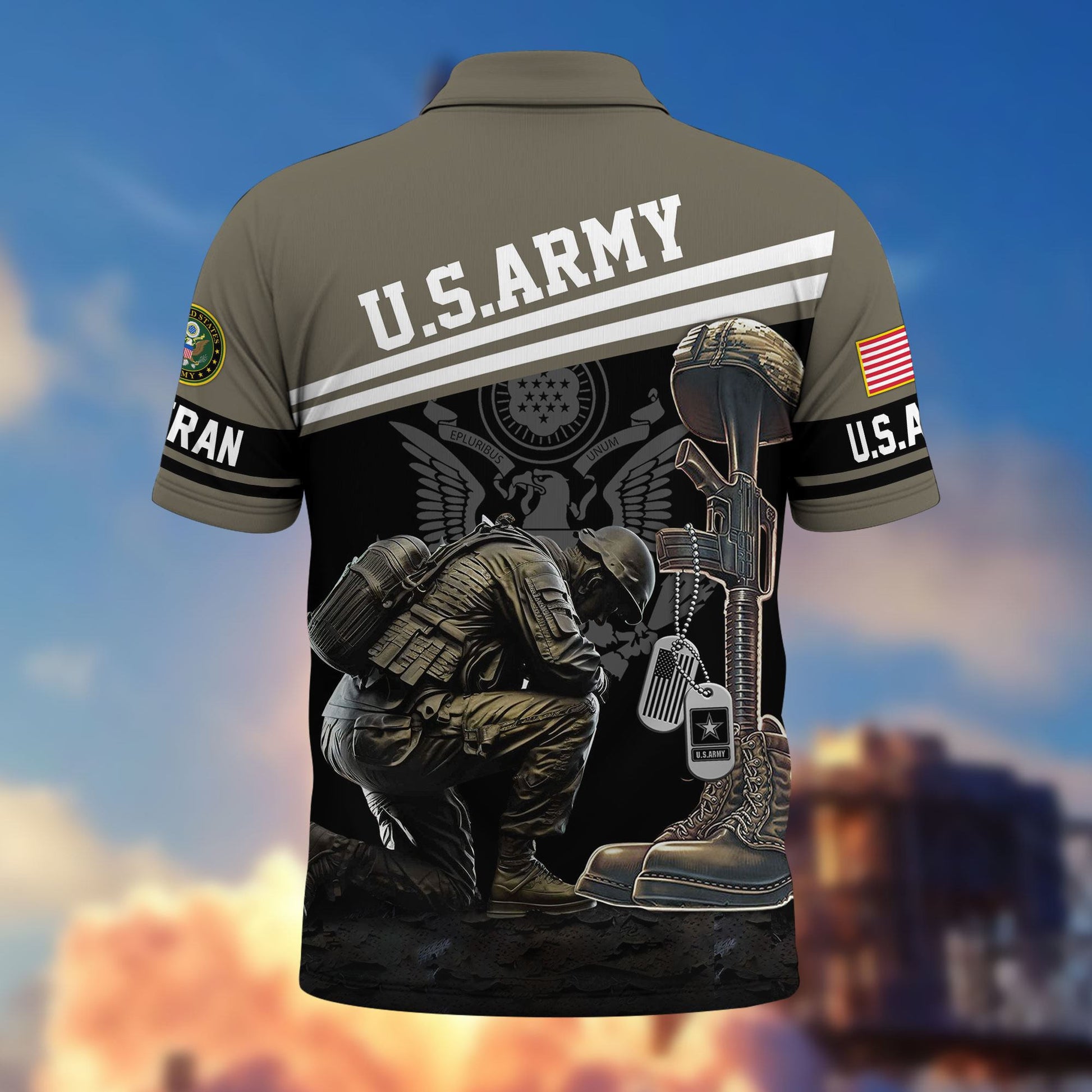 Premium US Veterans Polo Shirt BPHN240212, Gifts For US Veterans, Gifts On Father's Day, Independence Day, Armed Forces Day, Veterans Day.