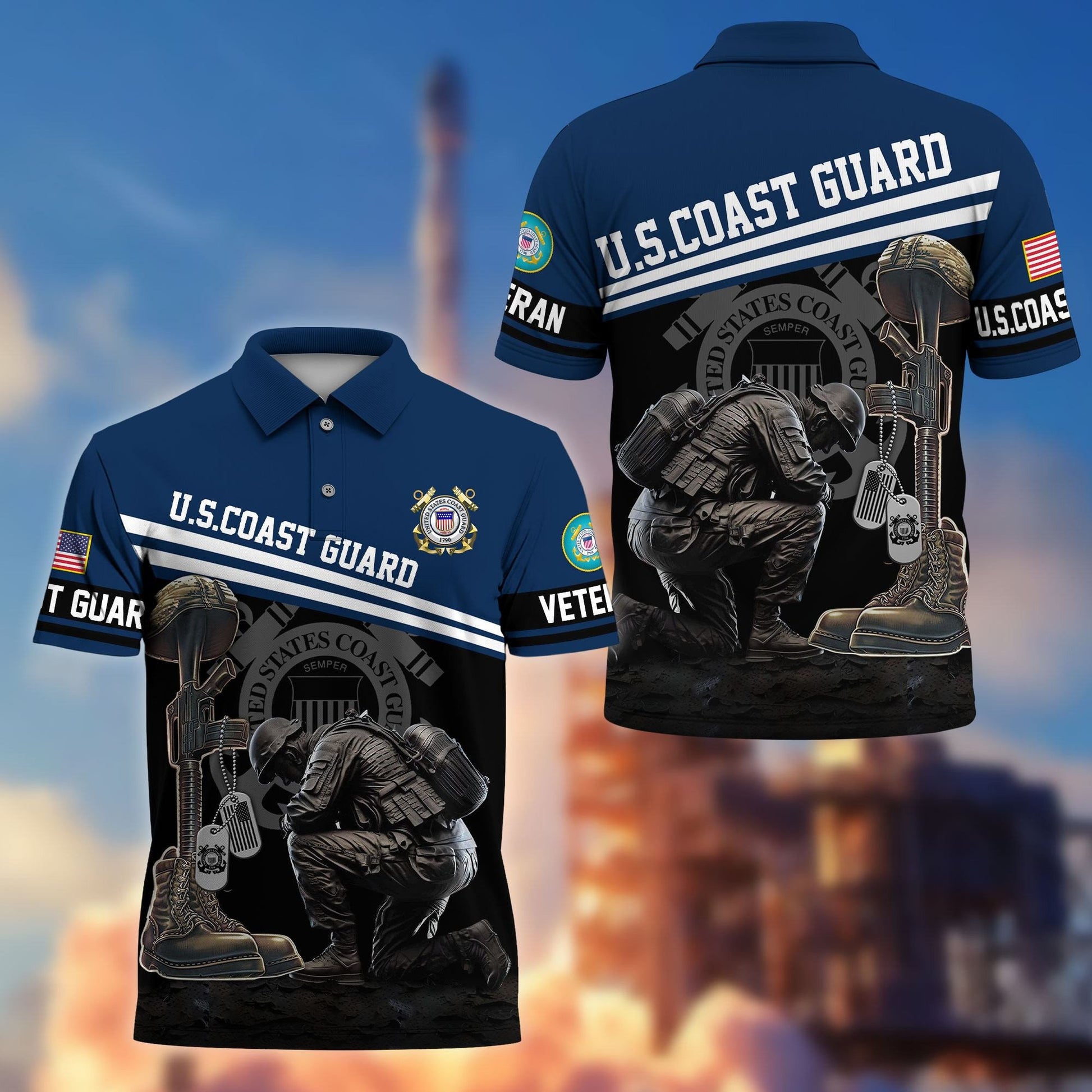 Premium US Veterans Polo Shirt BPHN240212, Gifts For US Veterans, Gifts On Father's Day, Independence Day, Armed Forces Day, Veterans Day.