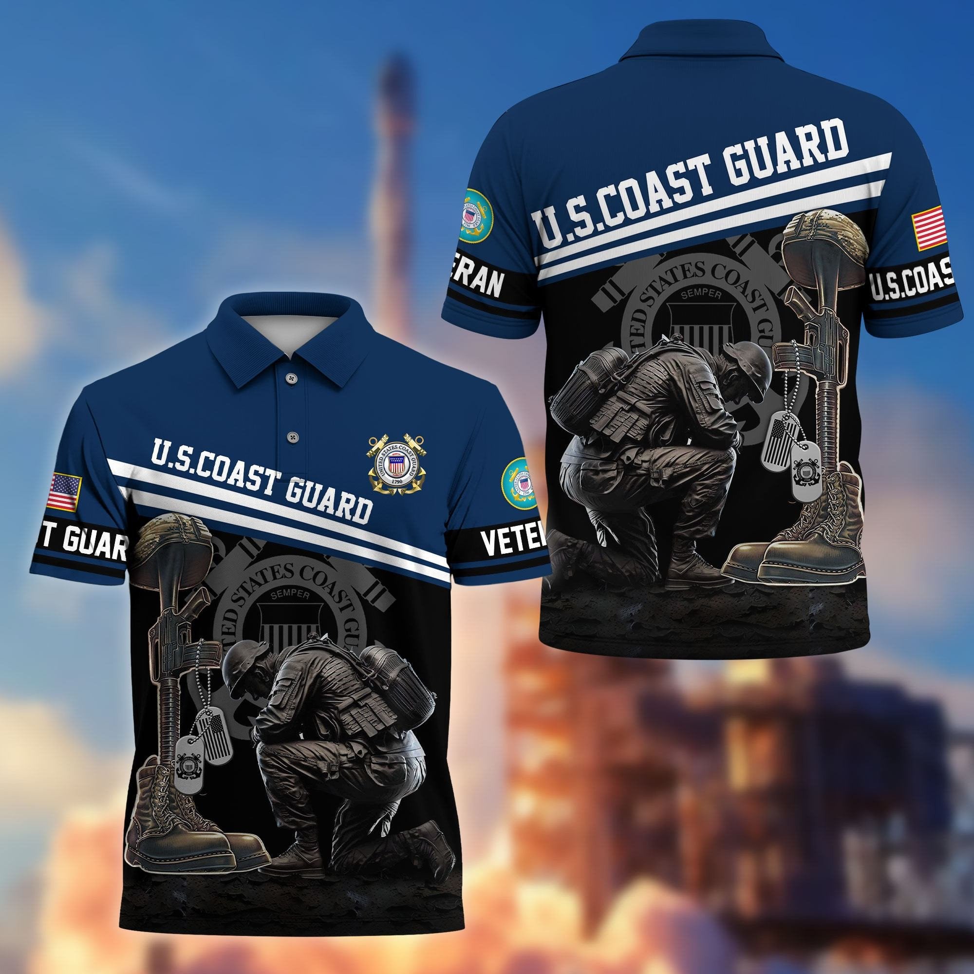 Premium US Veterans Polo Shirt BPHN240212, Gifts For US Veterans, Gifts On Father's Day, Independence Day, Armed Forces Day, Veterans Day.