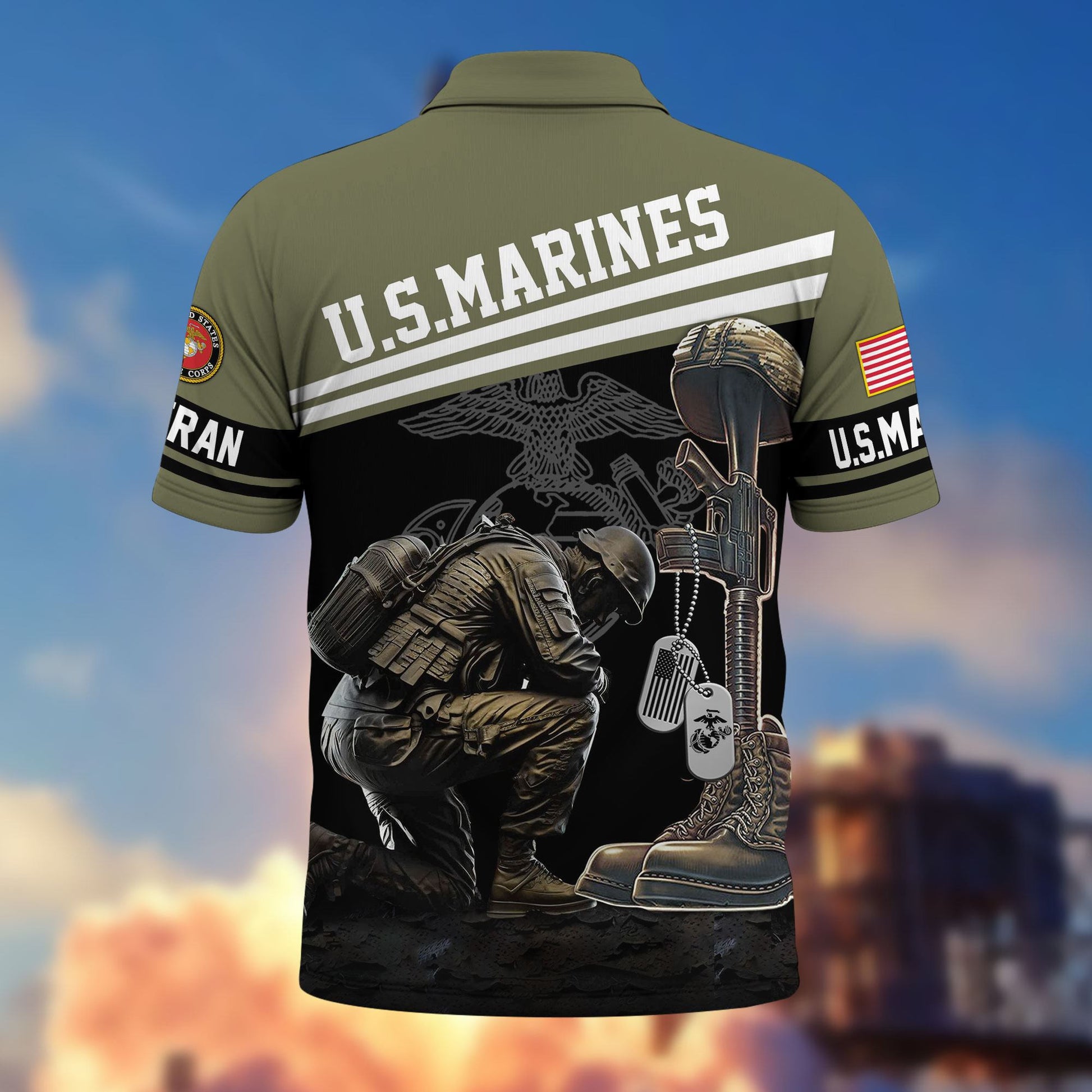 Premium US Veterans Polo Shirt BPHN240212, Gifts For US Veterans, Gifts On Father's Day, Independence Day, Armed Forces Day, Veterans Day.