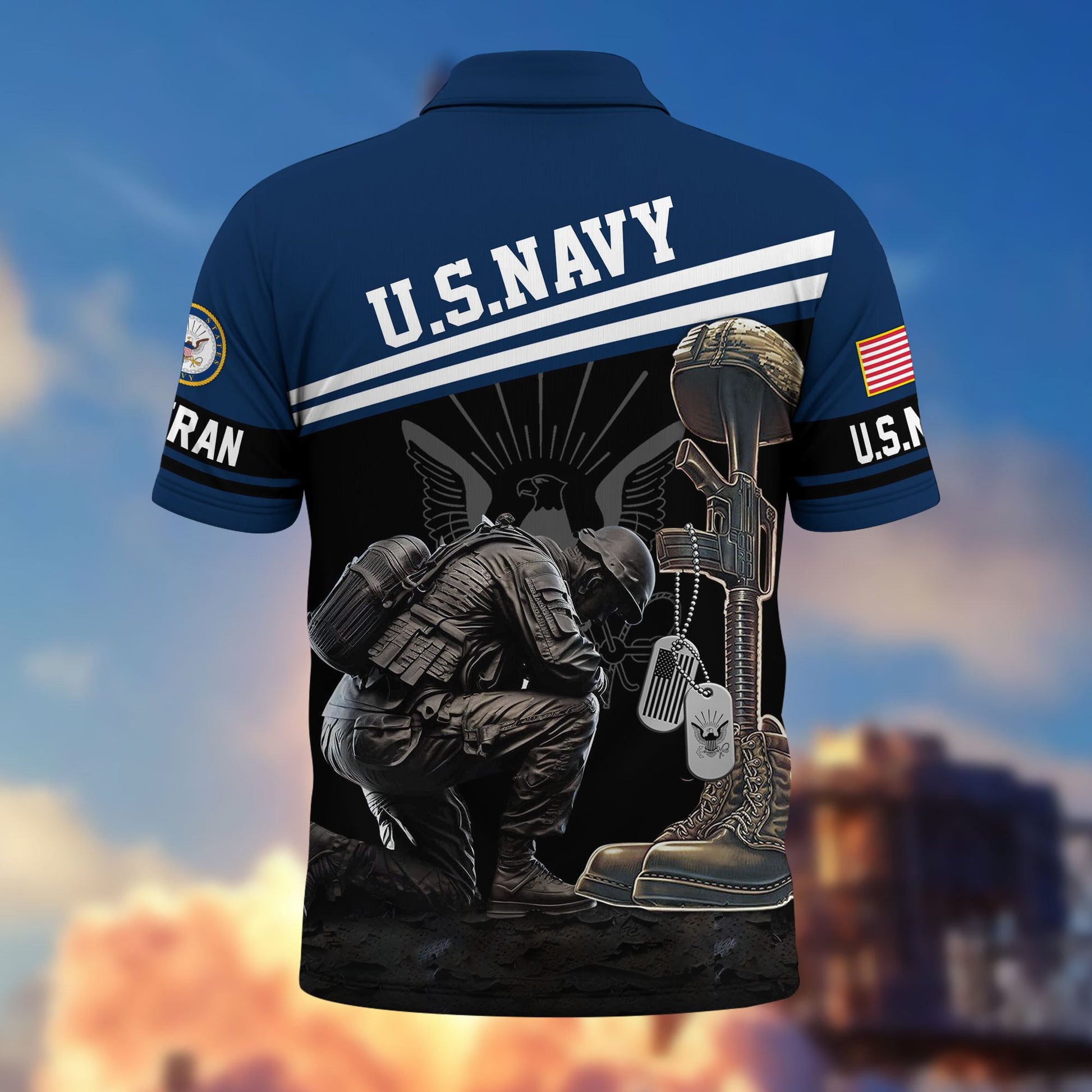 Premium US Veterans Polo Shirt BPHN240212, Gifts For US Veterans, Gifts On Father's Day, Independence Day, Armed Forces Day, Veterans Day.
