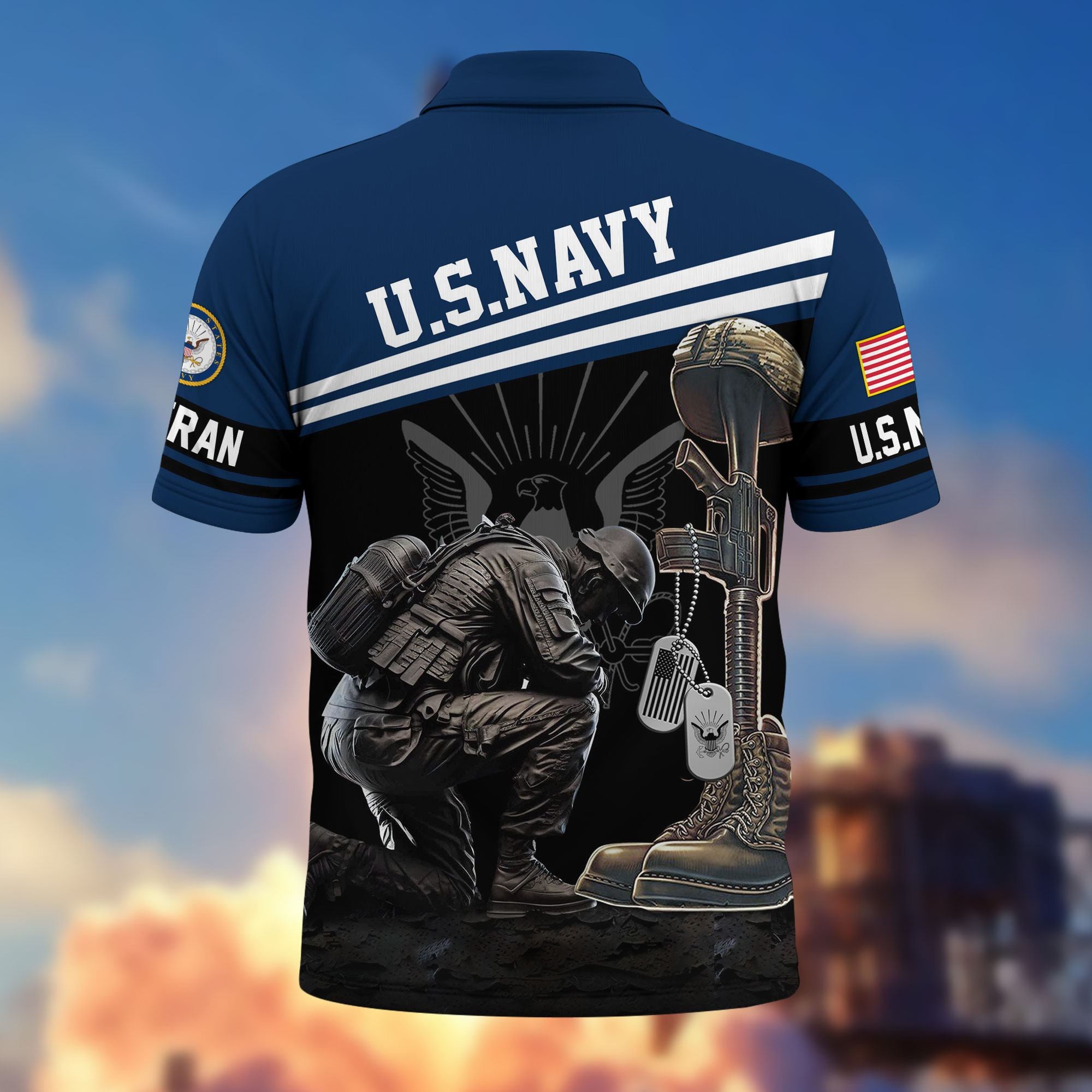 Premium US Veterans Polo Shirt BPHN240212, Gifts For US Veterans, Gifts On Father's Day, Independence Day, Armed Forces Day, Veterans Day.