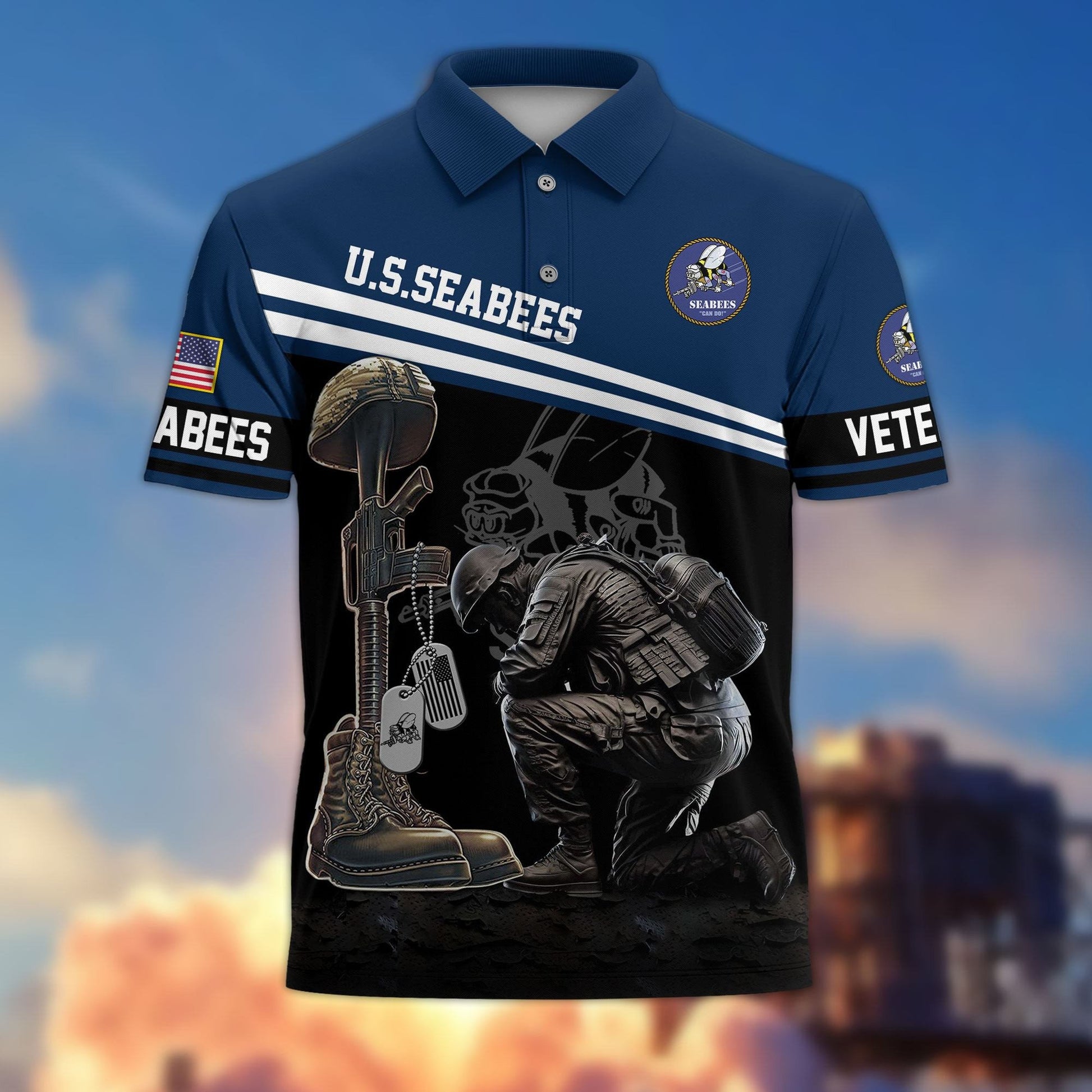 Premium US Veterans Polo Shirt BPHN240212, Gifts For US Veterans, Gifts On Father's Day, Independence Day, Armed Forces Day, Veterans Day.