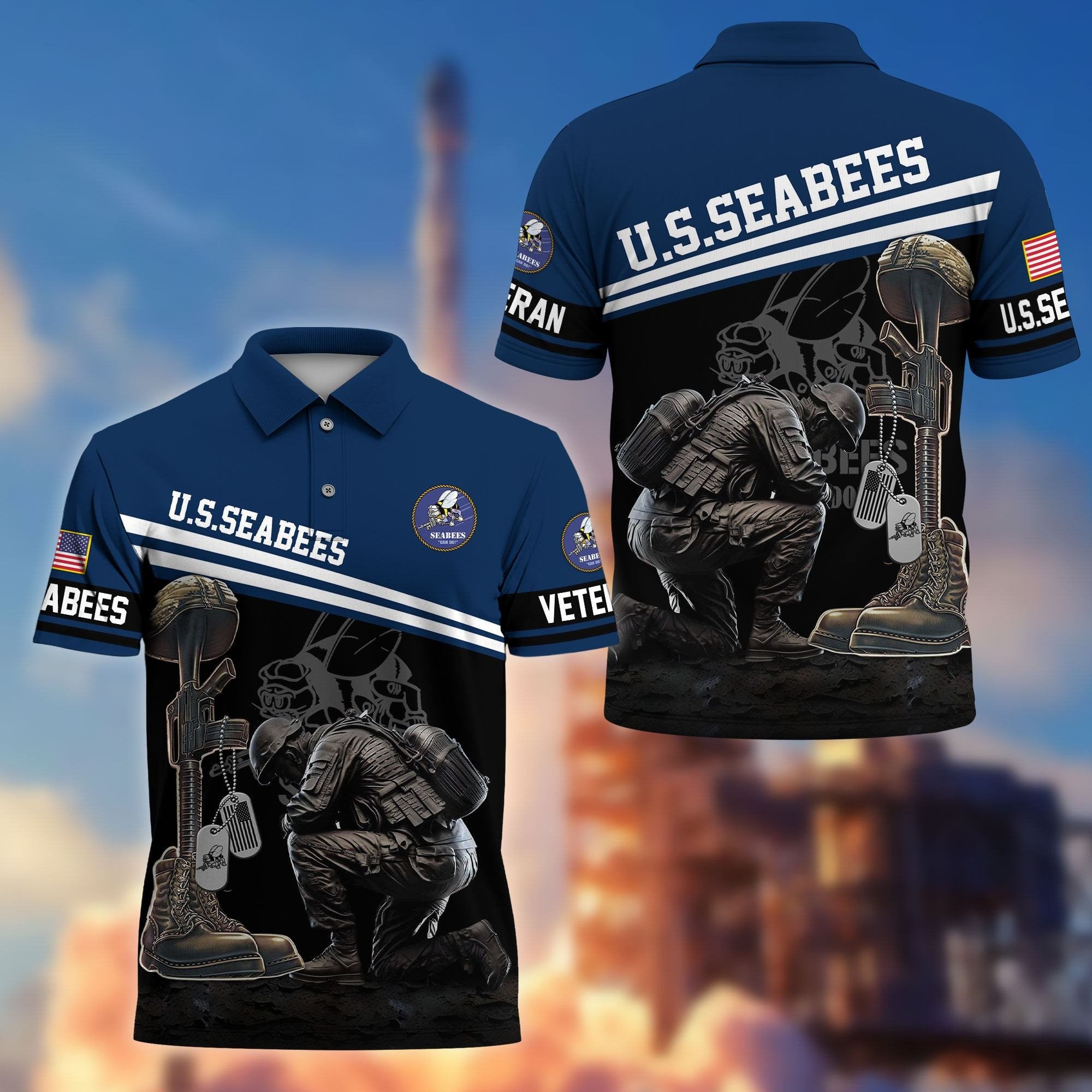 Premium US Veterans Polo Shirt BPHN240212, Gifts For US Veterans, Gifts On Father's Day, Independence Day, Armed Forces Day, Veterans Day.