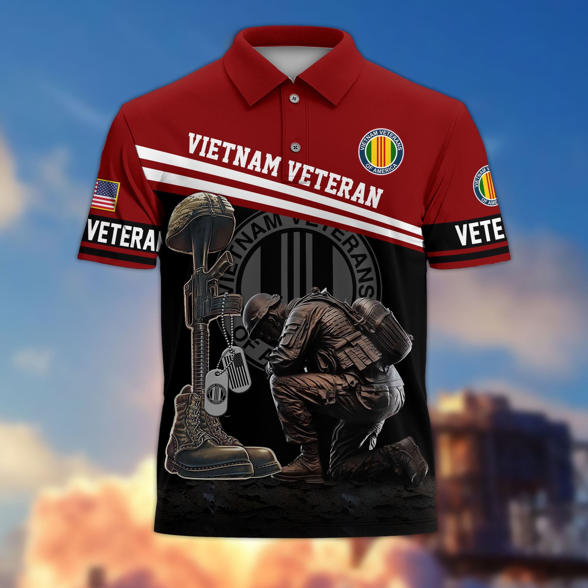 Premium US Veterans Polo Shirt BPHN240212, Gifts For US Veterans, Gifts On Father's Day, Independence Day, Armed Forces Day, Veterans Day.