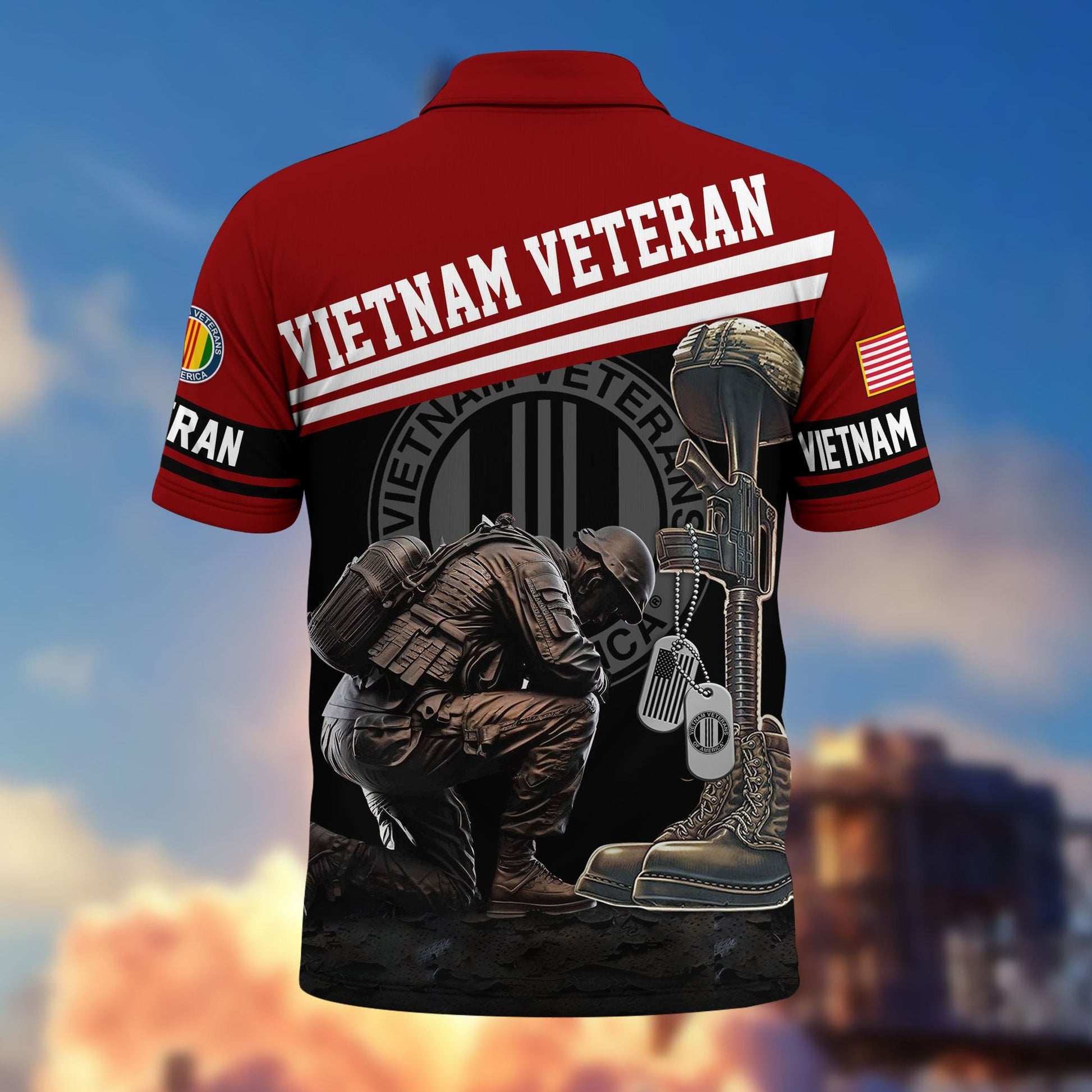 Premium US Veterans Polo Shirt BPHN240212, Gifts For US Veterans, Gifts On Father's Day, Independence Day, Armed Forces Day, Veterans Day.