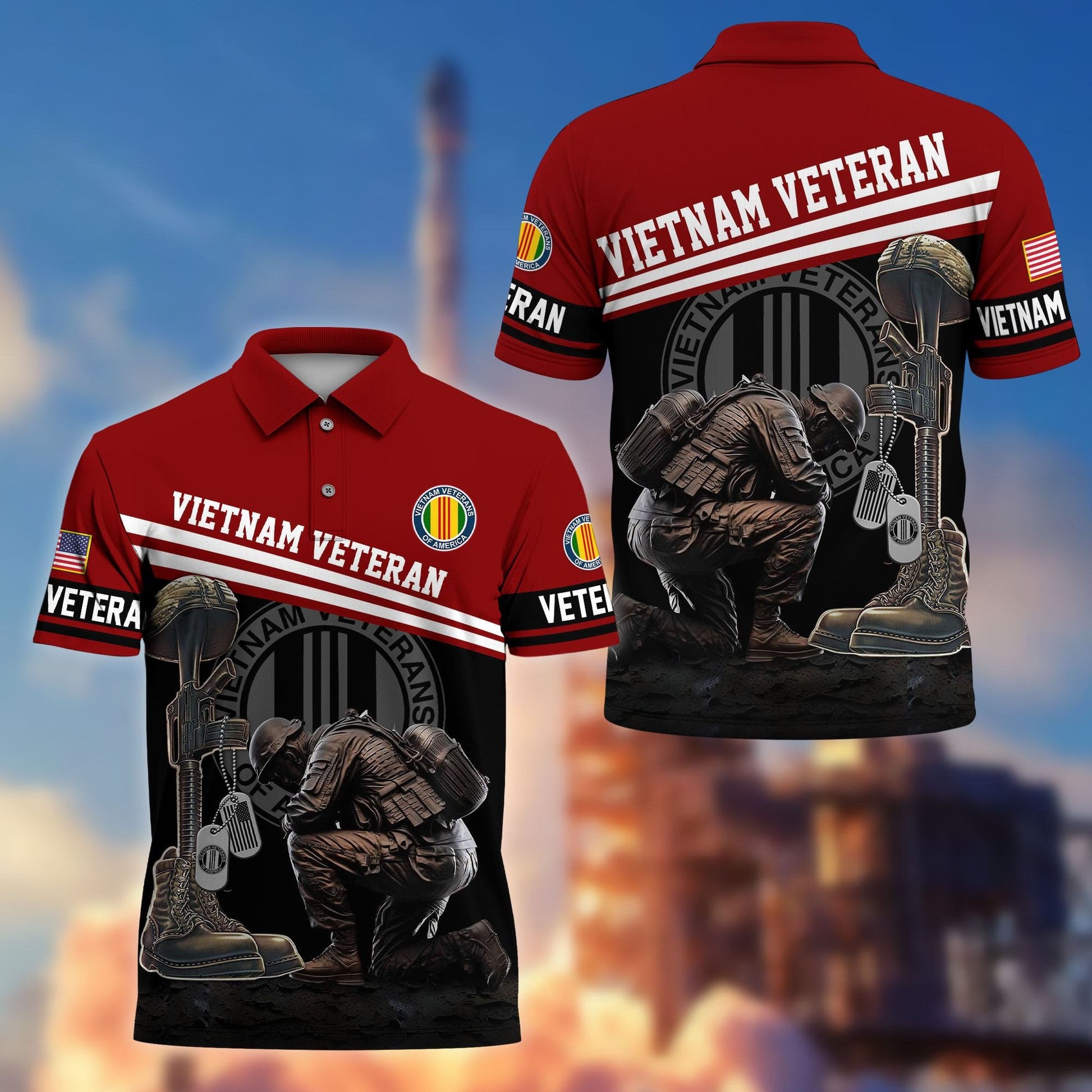 Premium US Veterans Polo Shirt BPHN240212, Gifts For US Veterans, Gifts On Father's Day, Independence Day, Armed Forces Day, Veterans Day.