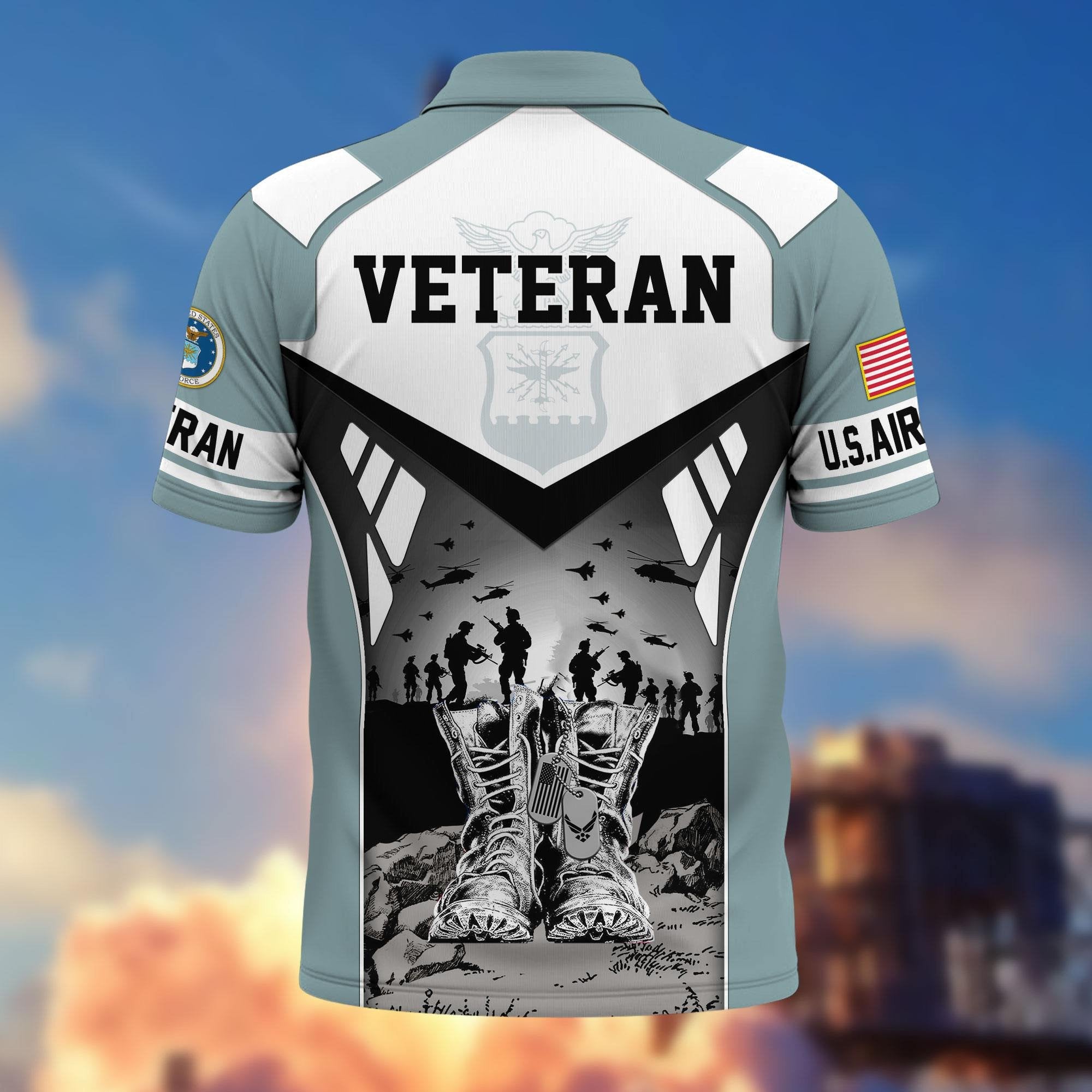 Premium US Veterans Polo Shirt BPHN240213, Gifts For US Veterans, Gifts On Father's Day, Independence Day, Armed Forces Day, Veterans Day.