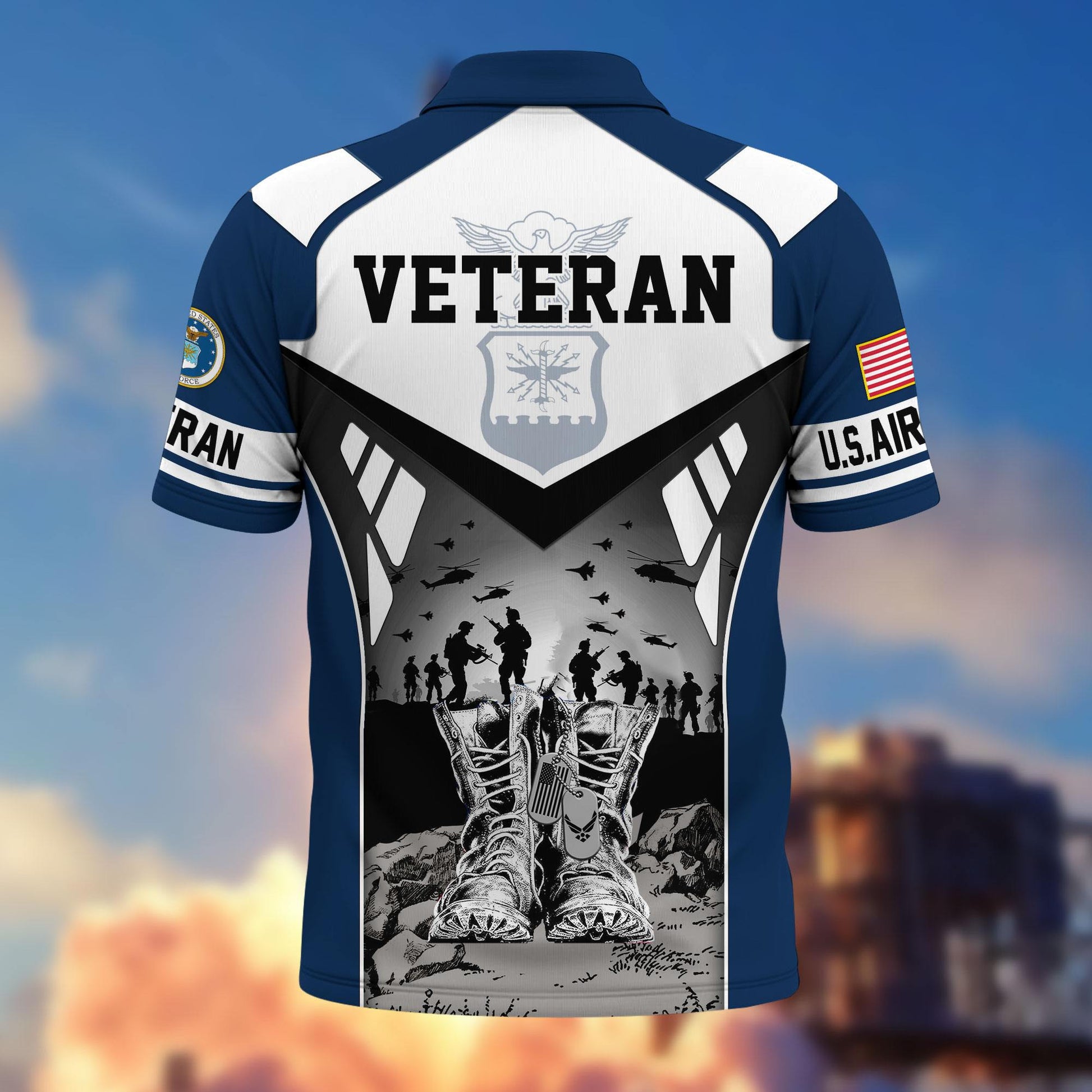 Premium US Veterans Polo Shirt BPHN240213, Gifts For US Veterans, Gifts On Father's Day, Independence Day, Armed Forces Day, Veterans Day.