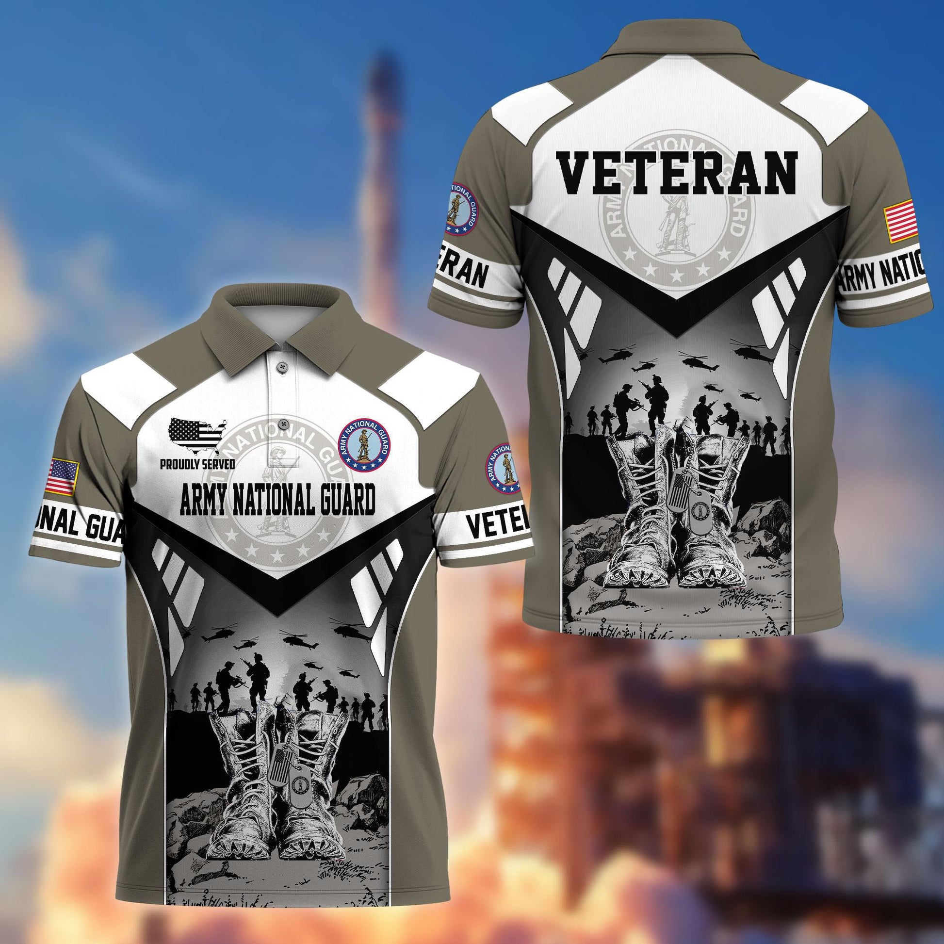 Premium US Veterans Polo Shirt BPHN240213, Gifts For US Veterans, Gifts On Father's Day, Independence Day, Armed Forces Day, Veterans Day.