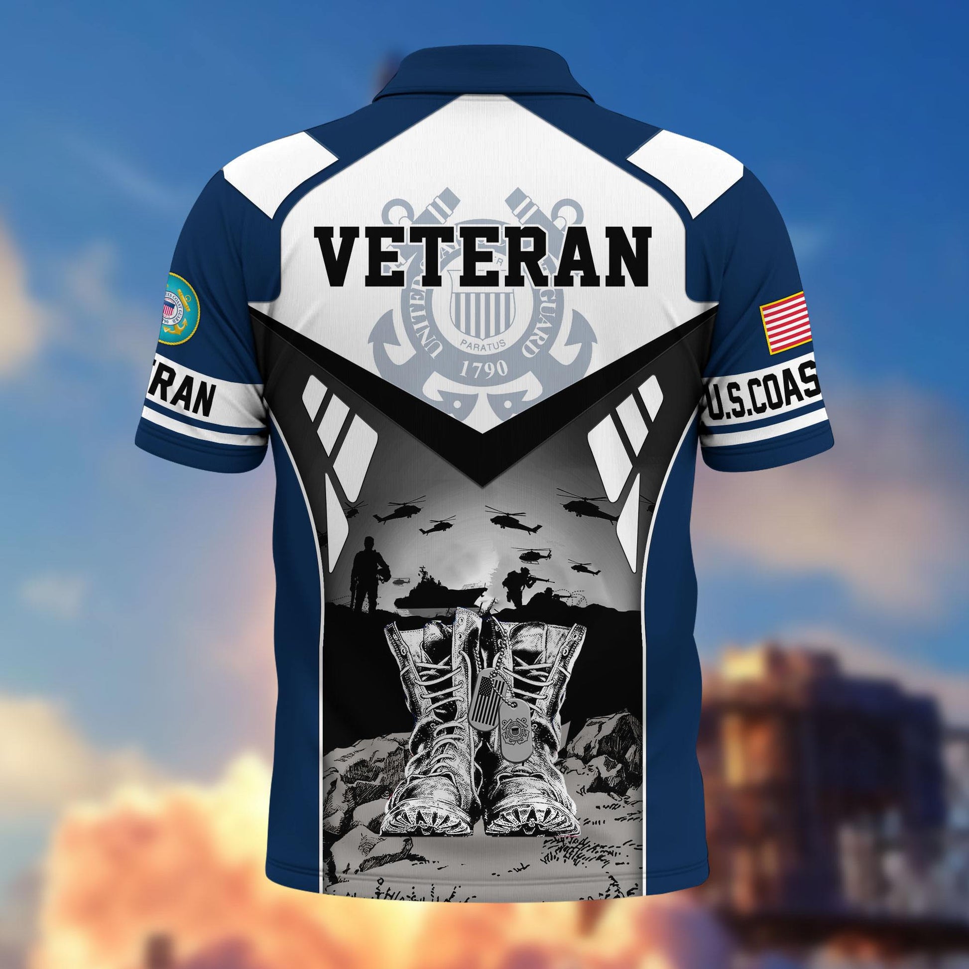 Premium US Veterans Polo Shirt BPHN240213, Gifts For US Veterans, Gifts On Father's Day, Independence Day, Armed Forces Day, Veterans Day.