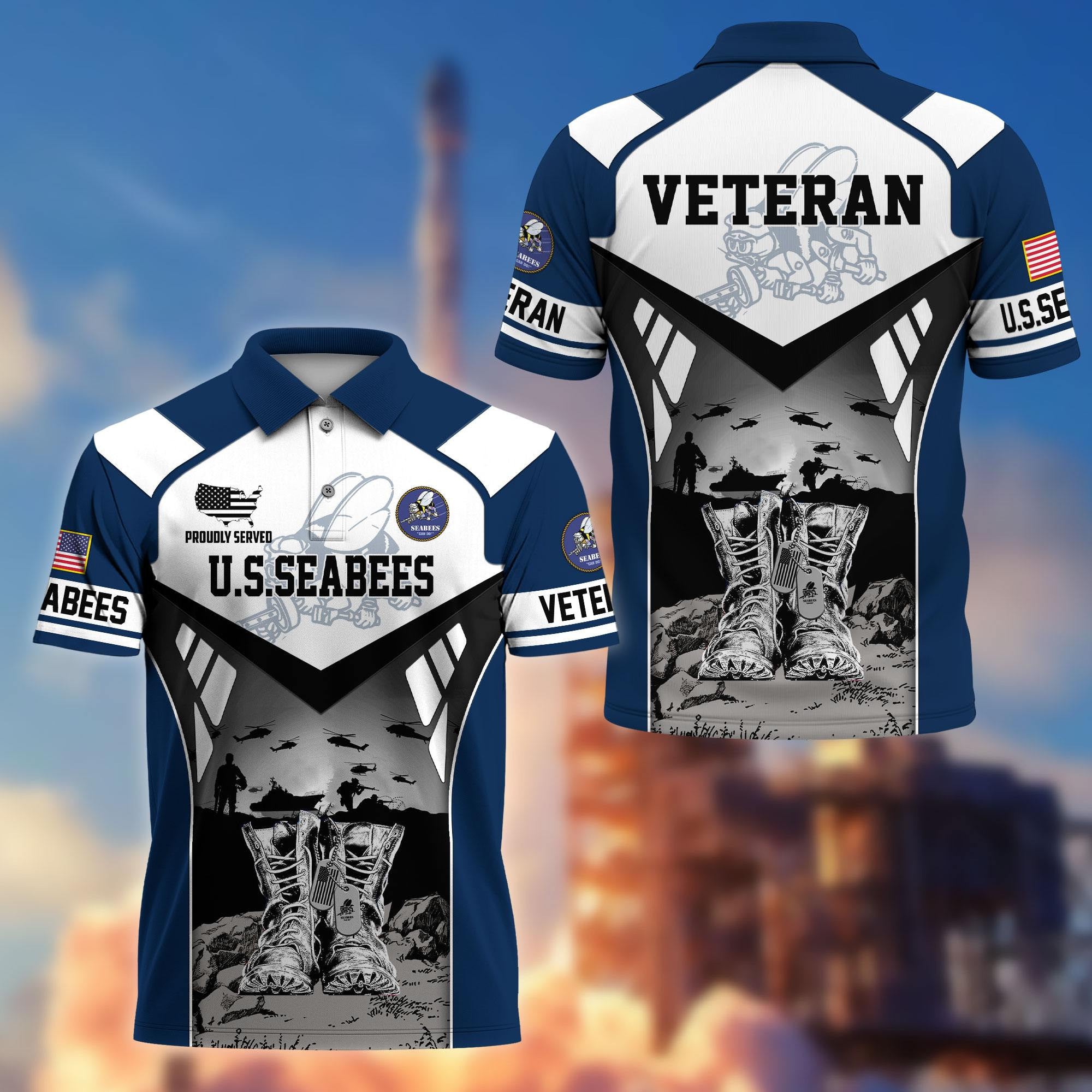 Premium US Veterans Polo Shirt BPHN240213, Gifts For US Veterans, Gifts On Father's Day, Independence Day, Armed Forces Day, Veterans Day.