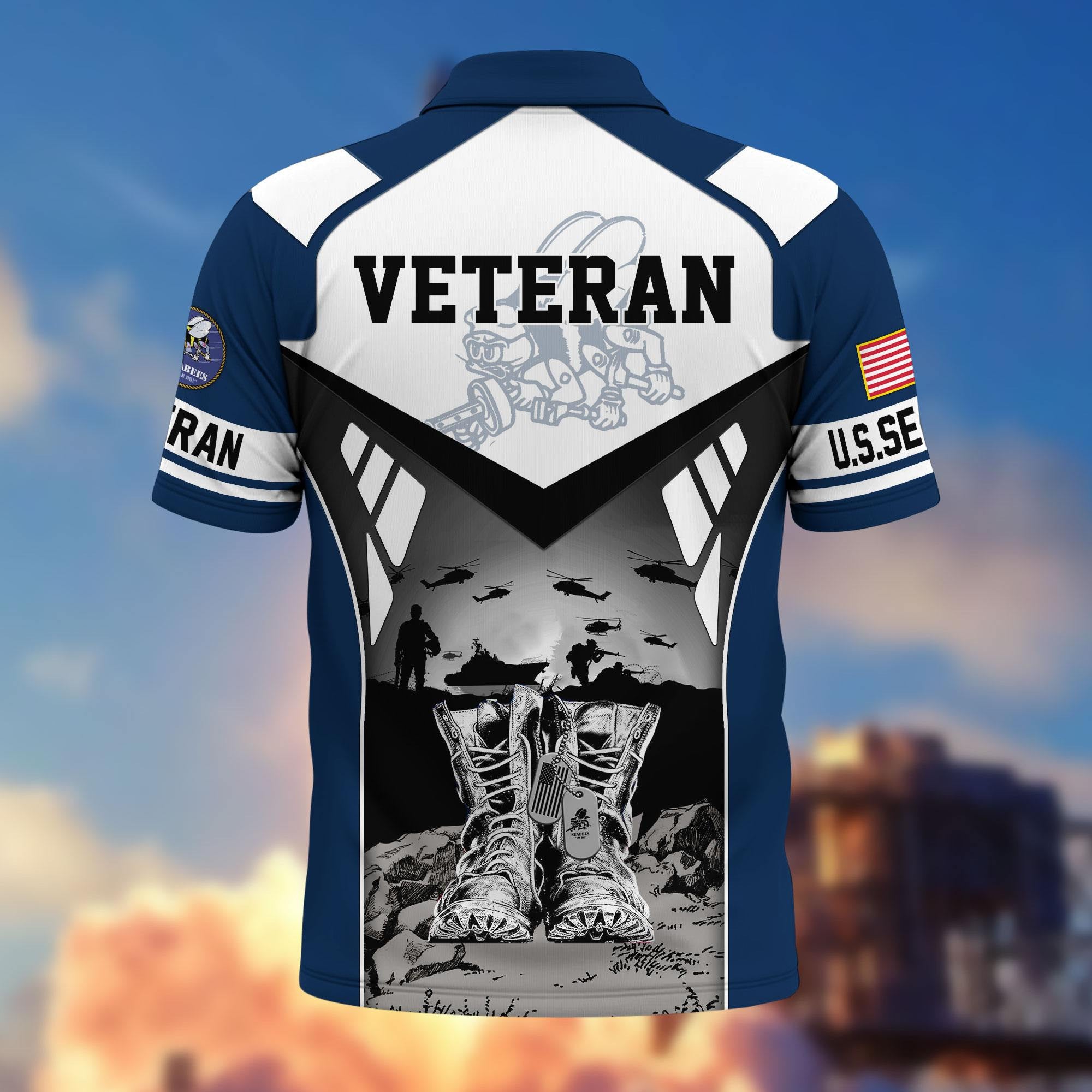 Premium US Veterans Polo Shirt BPHN240213, Gifts For US Veterans, Gifts On Father's Day, Independence Day, Armed Forces Day, Veterans Day.