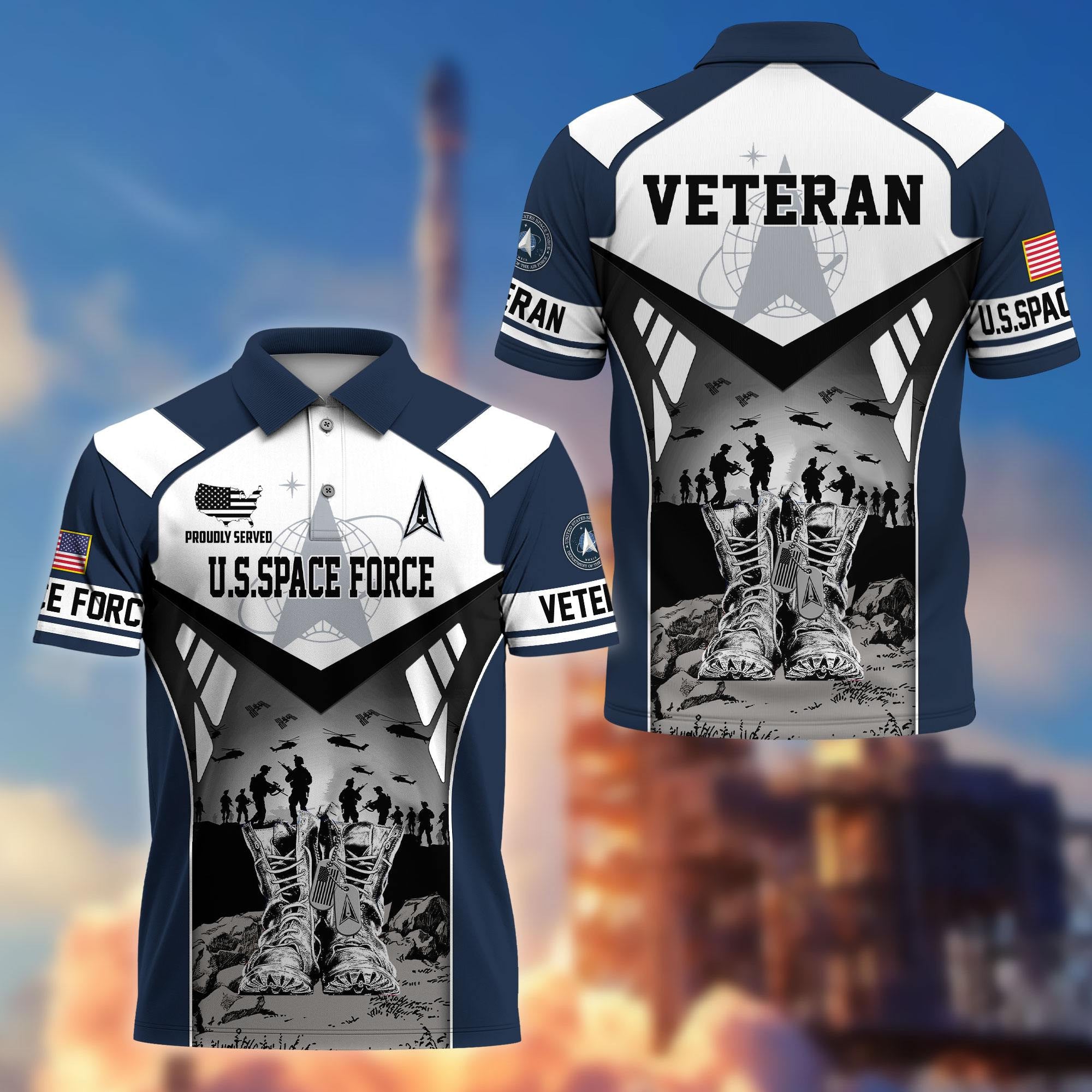 Premium US Veterans Polo Shirt BPHN240213, Gifts For US Veterans, Gifts On Father's Day, Independence Day, Armed Forces Day, Veterans Day.