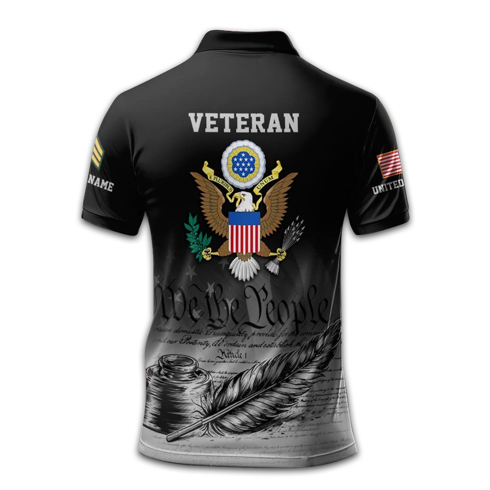 Premium Custom US Army Polo Shirt VPVC210101, Gifts For Army Veteran, Best Gifts On Father's Day, Armed Forces Day, Independence Day, Veterans Day.