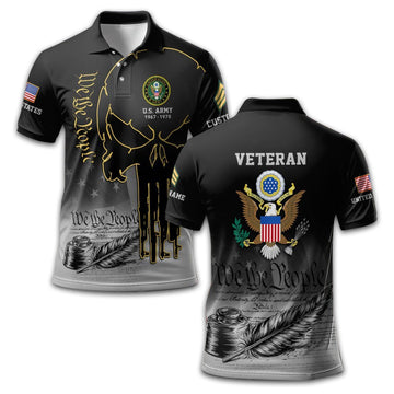 Premium Custom US Army Polo Shirt VPVC210101, Gifts For Army Veteran, Best Gifts On Father's Day, Armed Forces Day, Independence Day, Veterans Day.