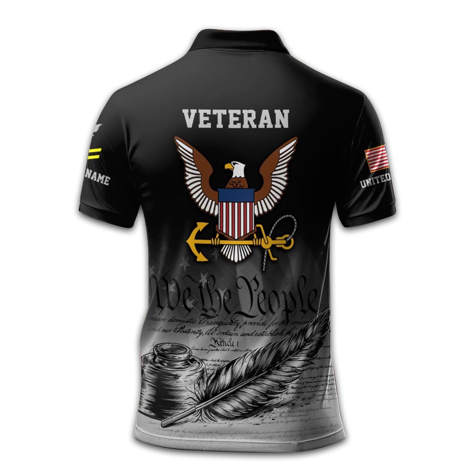Premium Custom US Navy Polo Shirt VPVC210102, Gifts For Navy Veteran, Best Gifts On Father's Day, Armed Forces Day, Independence Day, Veterans Day.