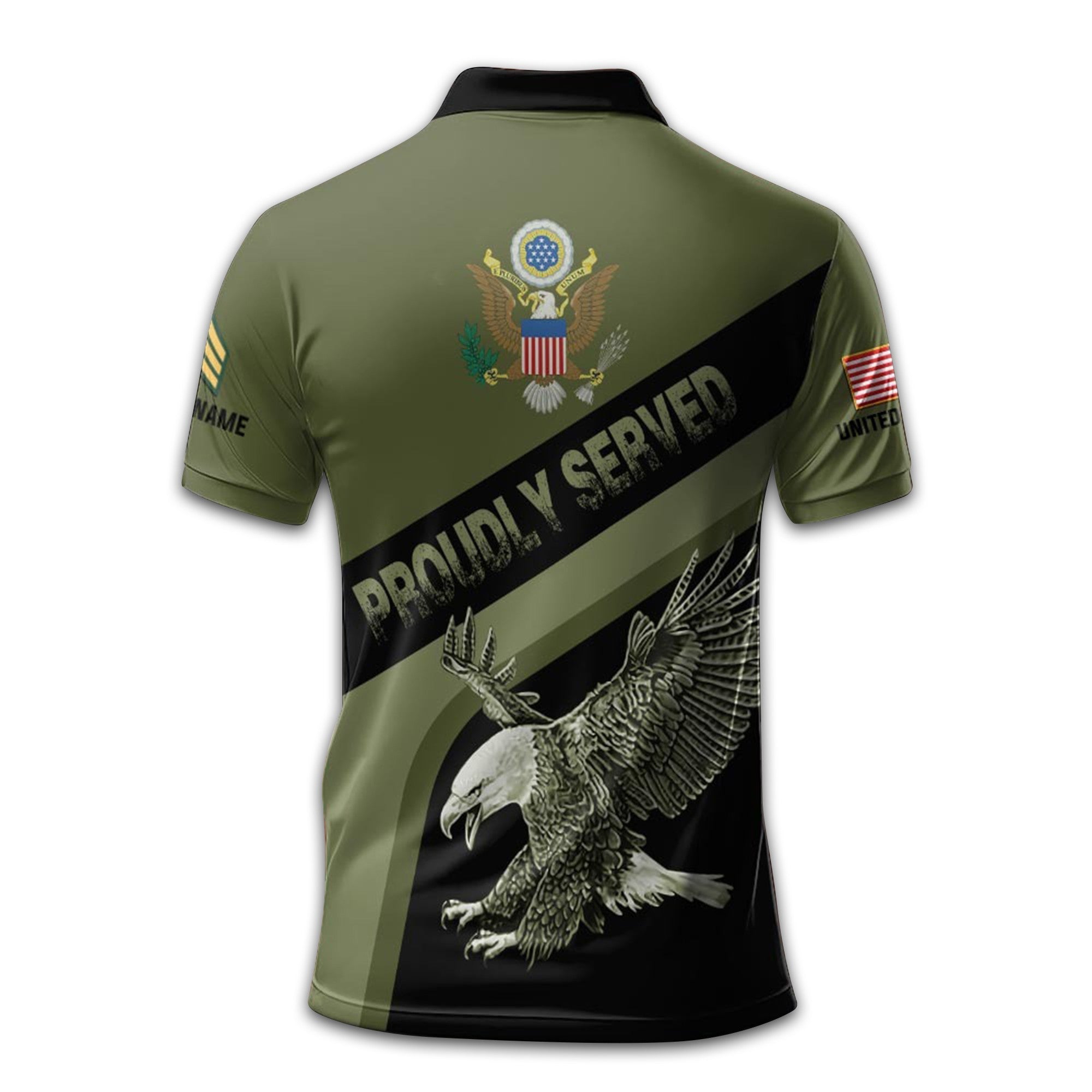 Premium US Army Polo Shirt VPVC210301, Custom Name, Rank, Year, Gifts For Army Veteran, Best Gifts On Father's Day, Armed Forces Day, Independence Day, Veterans Day.