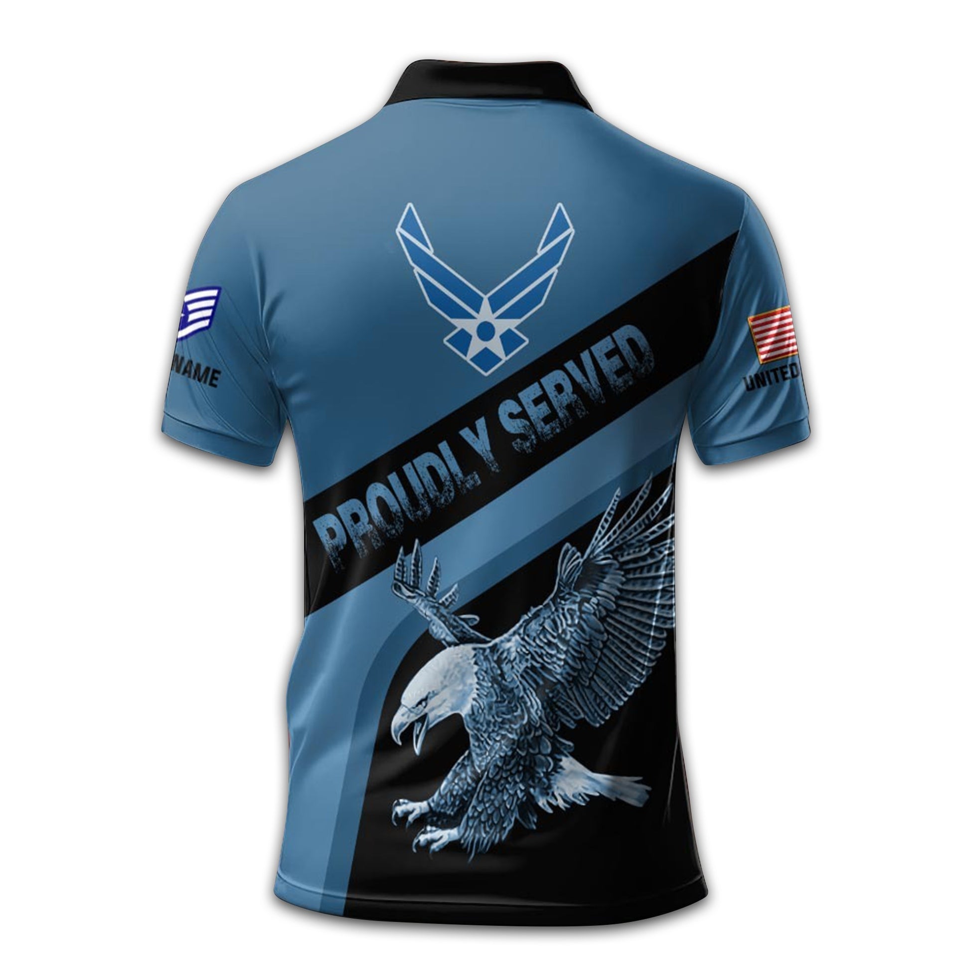 Premium USAF Polo Shirt VPVC210304, Custom Name, Rank, Year, Gifts For Air Force Veteran, Best Gifts On Father's Day, Armed Forces Day, Independence Day, Veterans Day.