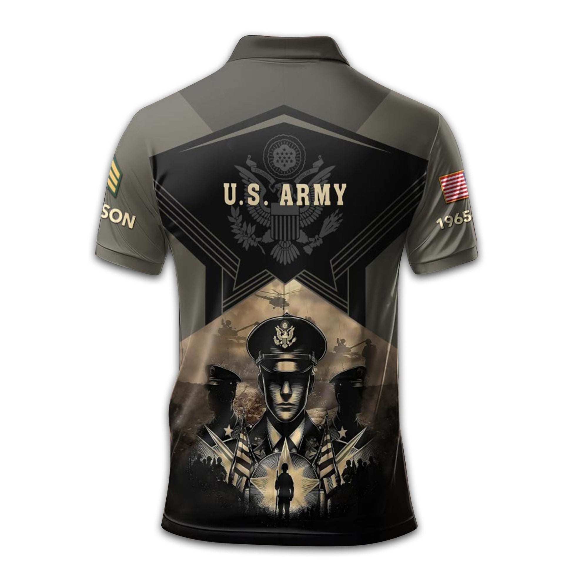 Premium Custom US Army Polo Shirt VPVC210401, Gifts For Army Veteran, Gifts For Dad, For Husband, Best Gifts On Father's Day, Armed Forces Day, Independence Day, Veterans Day.