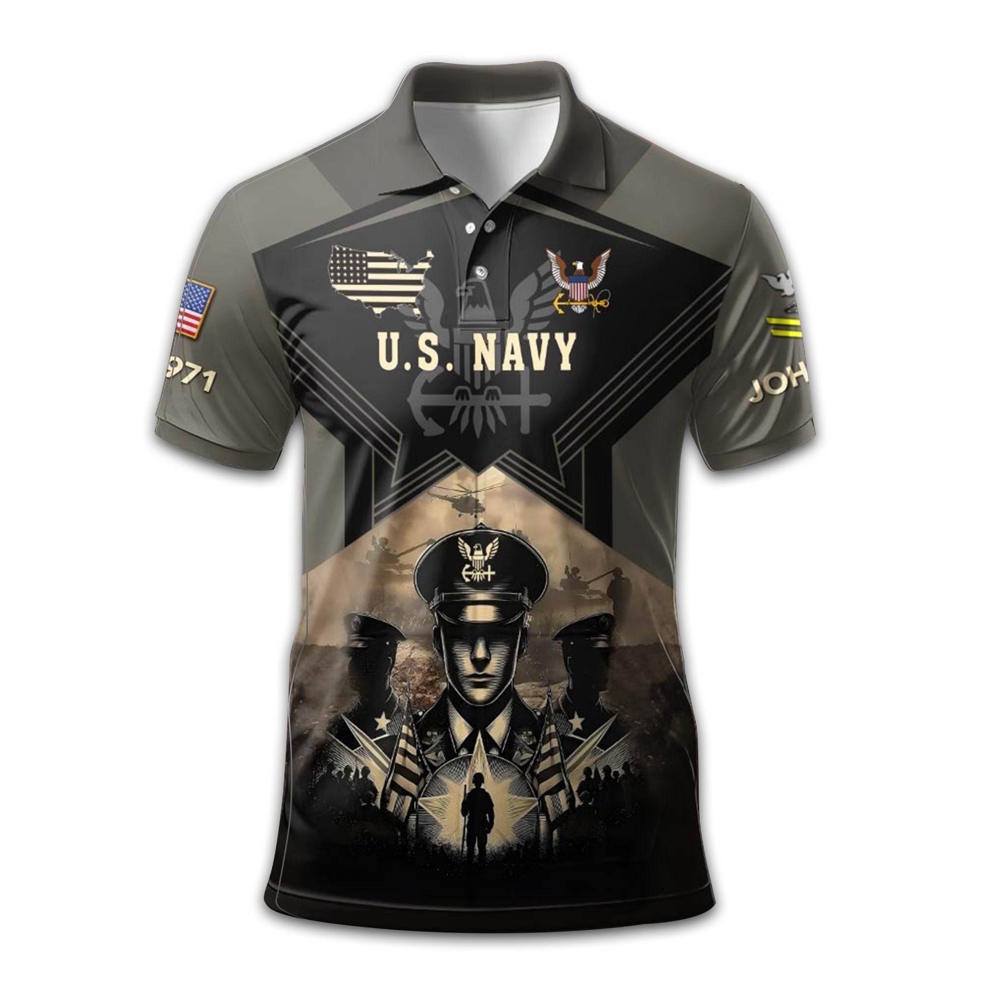 Premium Custom US Navy Polo Shirt VPVC210402, Gifts For Navy Veteran, Gifts For Dad, For Husband, Best Gifts On Father's Day, Armed Forces Day, Independence Day, Veterans Day.