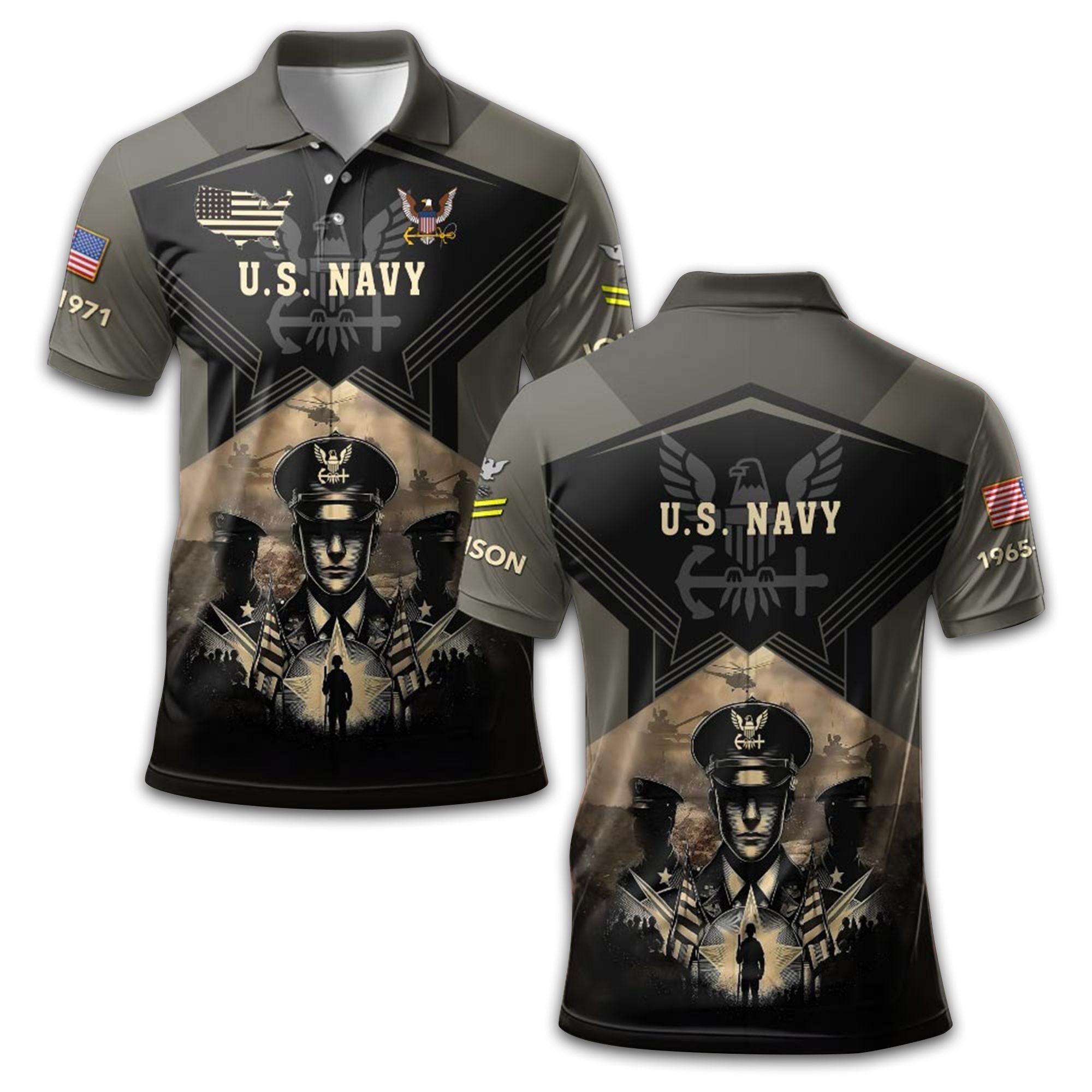 Premium Custom US Navy Polo Shirt VPVC210402, Gifts For Navy Veteran, Gifts For Dad, For Husband, Best Gifts On Father's Day, Armed Forces Day, Independence Day, Veterans Day.