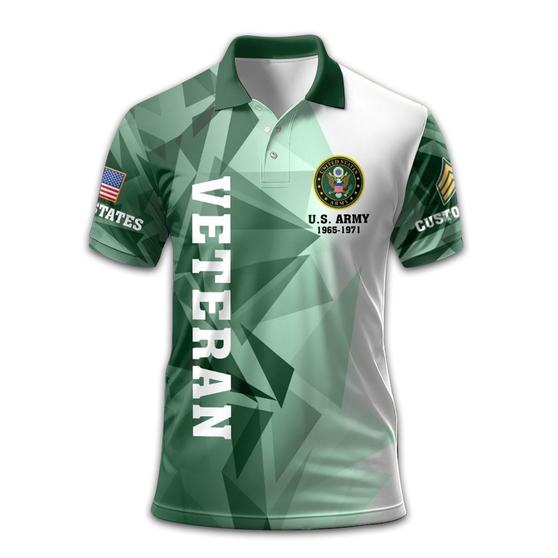 Unique Custom Name, Rank, US Army Polo Shirt VPVC210501, Gifts For Army Veteran, Gifts For Dad, For Husband, Best Gifts On Father's Day, Independence Day, Veterans Day.