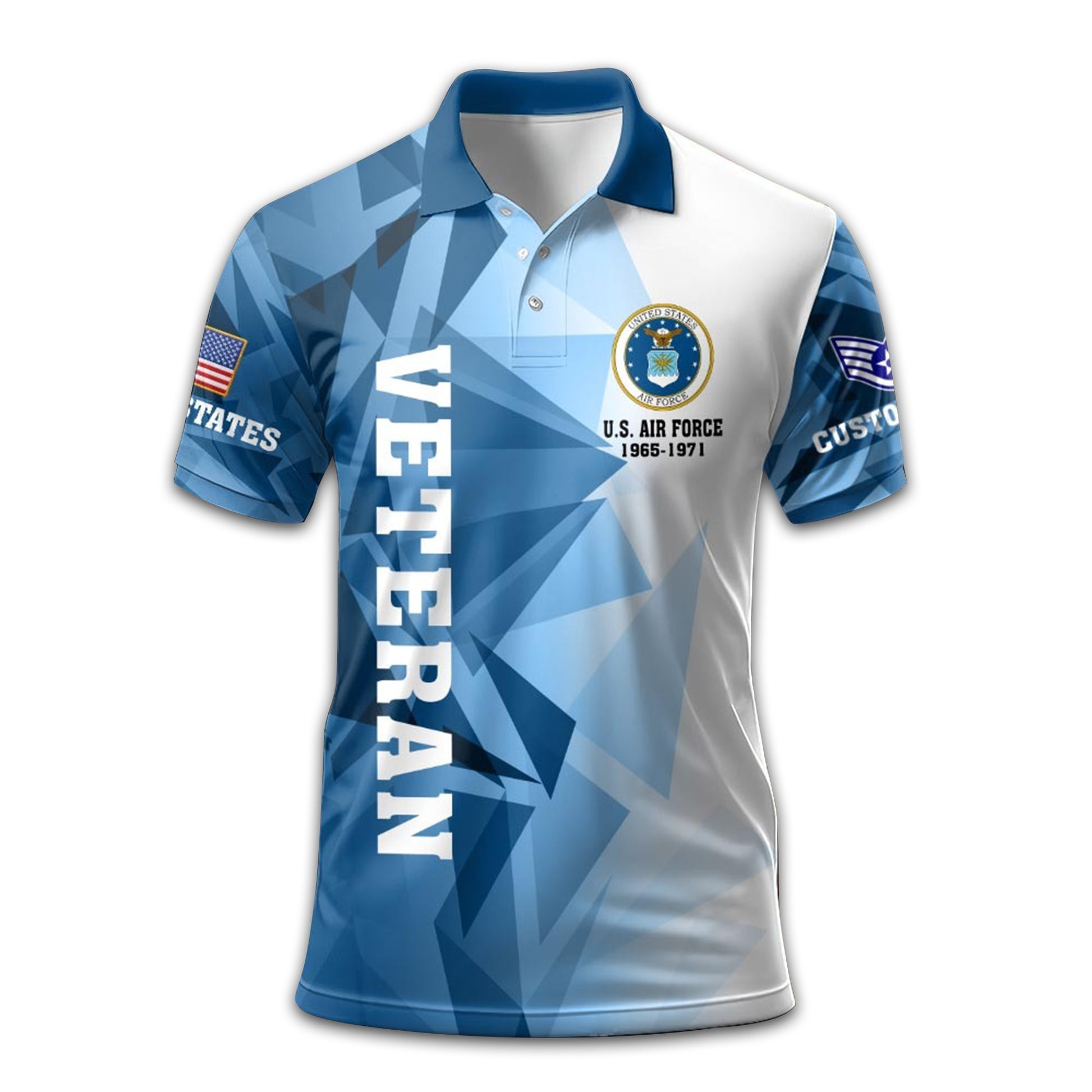 Unique Custom Name, Rank, USAF Polo Shirt VPVC210504, Gifts For Air Force Veteran, Gifts For Dad, For Husband, Best Gifts On Father's Day, Independence Day, Veterans Day.