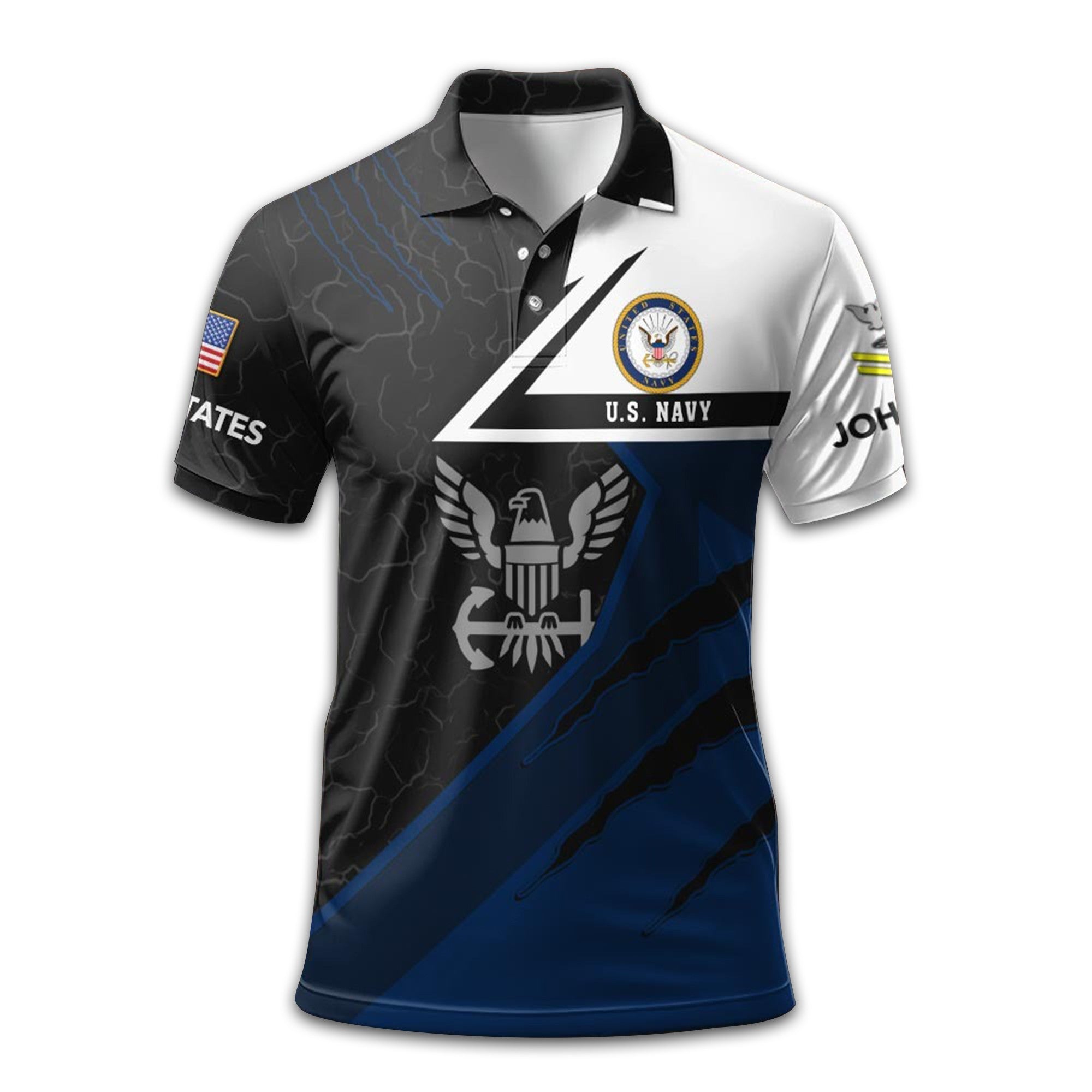 Premium Custom US Navy Polo Shirt VPVC210602, Gifts For Navy Veteran, Best Gifts On Father's Day, Armed Forces Day, Independence Day, Veterans Day.