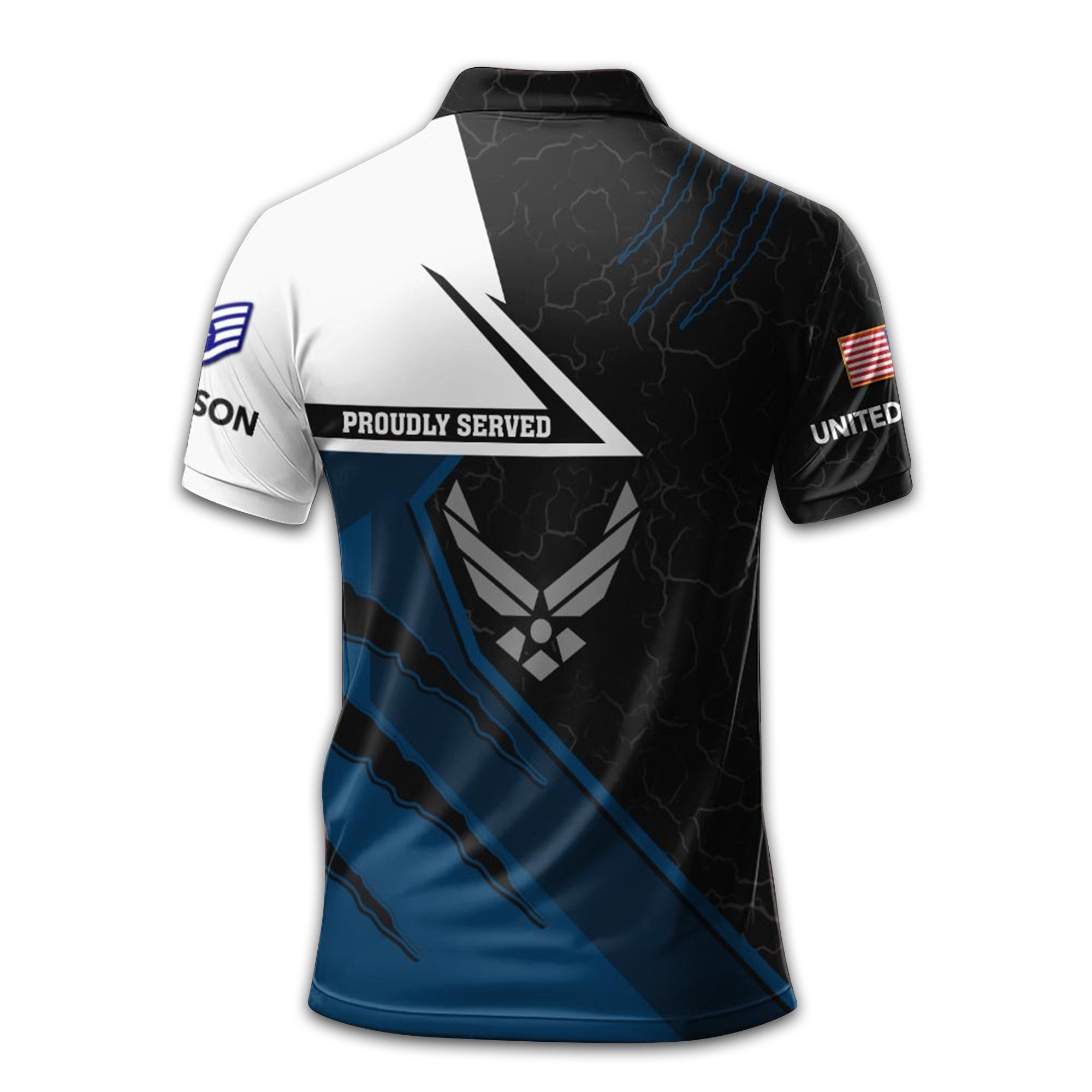Premium Custom USAF Polo Shirt VPVC210604, Gifts For Air Force Veteran, Best Gifts On Father's Day, Armed Forces Day, Independence Day, Veterans Day.