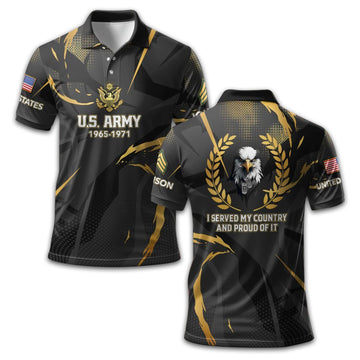 Premium Custom US Army Polo Shirt VPVC210806, Gifts For Army Veteran, Best Gifts On Father's Day, Armed Forces Day, Independence Day, Veterans Day.