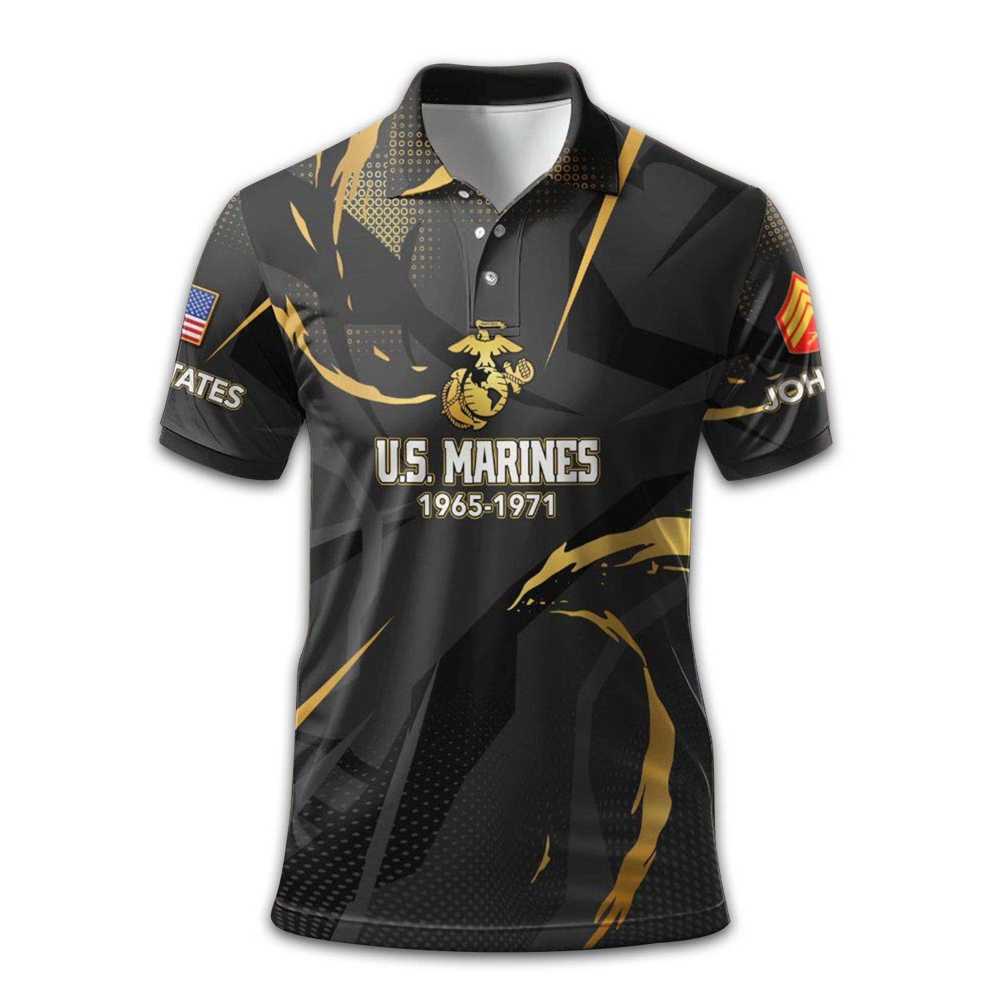 Premium Custom USMC Polo Shirt VPVC210808, Gifts For Marine Veteran, Best Gifts On Father's Day, Armed Forces Day, Independence Day, Veterans Day.